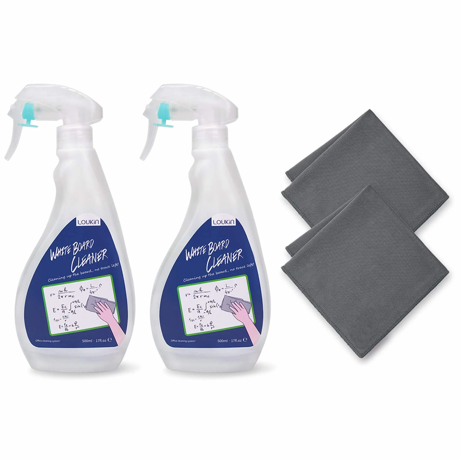 Nietoksyczny środek do czyszczenia tablic suchościeralnych 502 ml spray ze ściereczkami
