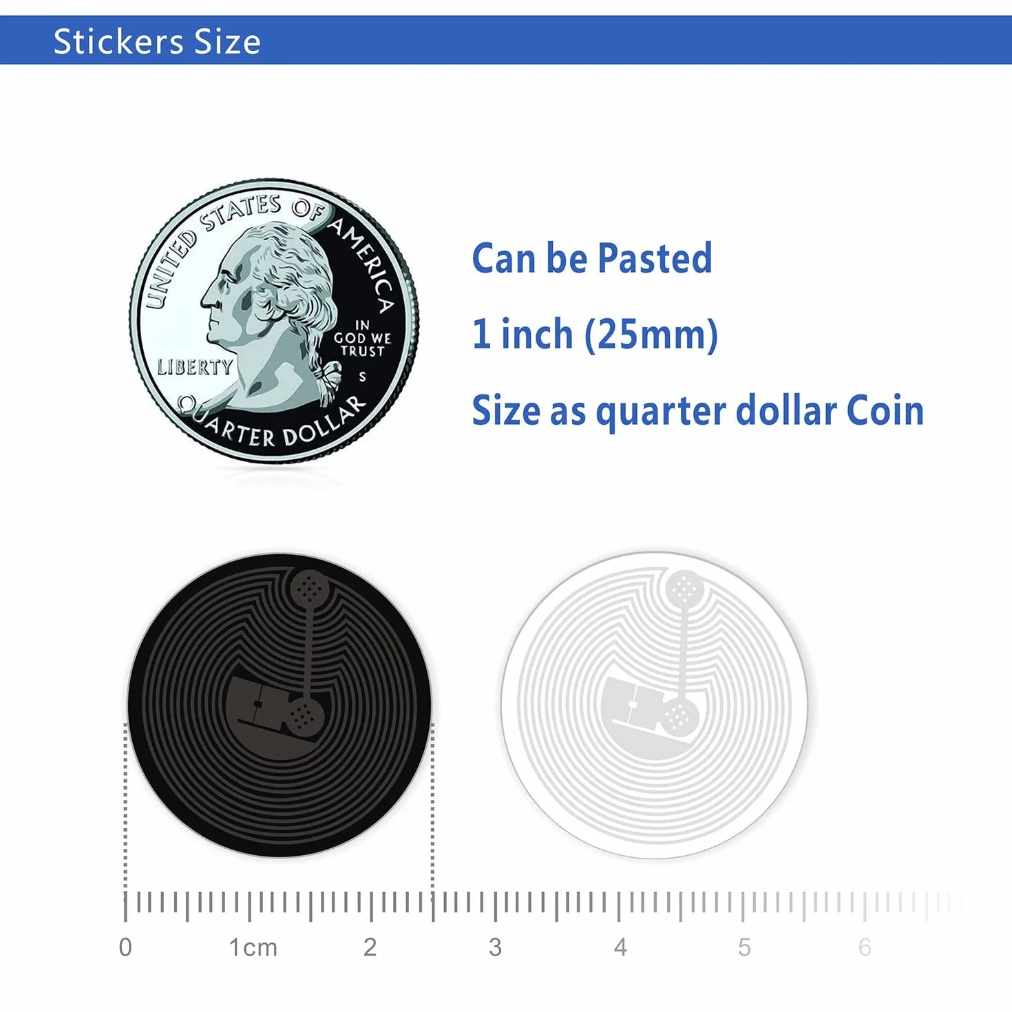 NFC Tag SANPO10 szt. Black Mix 10 szt. białe Ntag215 naklejki antymetalowe NFC works on metal, kompatybilne z telefonami i urządzeniami z systemem Android i iOS, 504 bajty pamięci w pełni