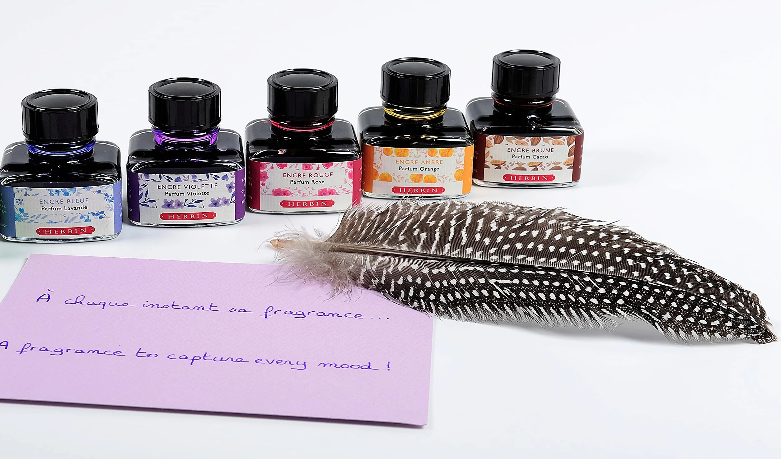 Jacques Herbin 13746T – Butelka pachnącego atramentu „Les Subtiles” do piór wiecznych i długopisów wiecznych – 30 ml – atrament brązowy i zapach kakaowy – Wyprodukowano we Francji