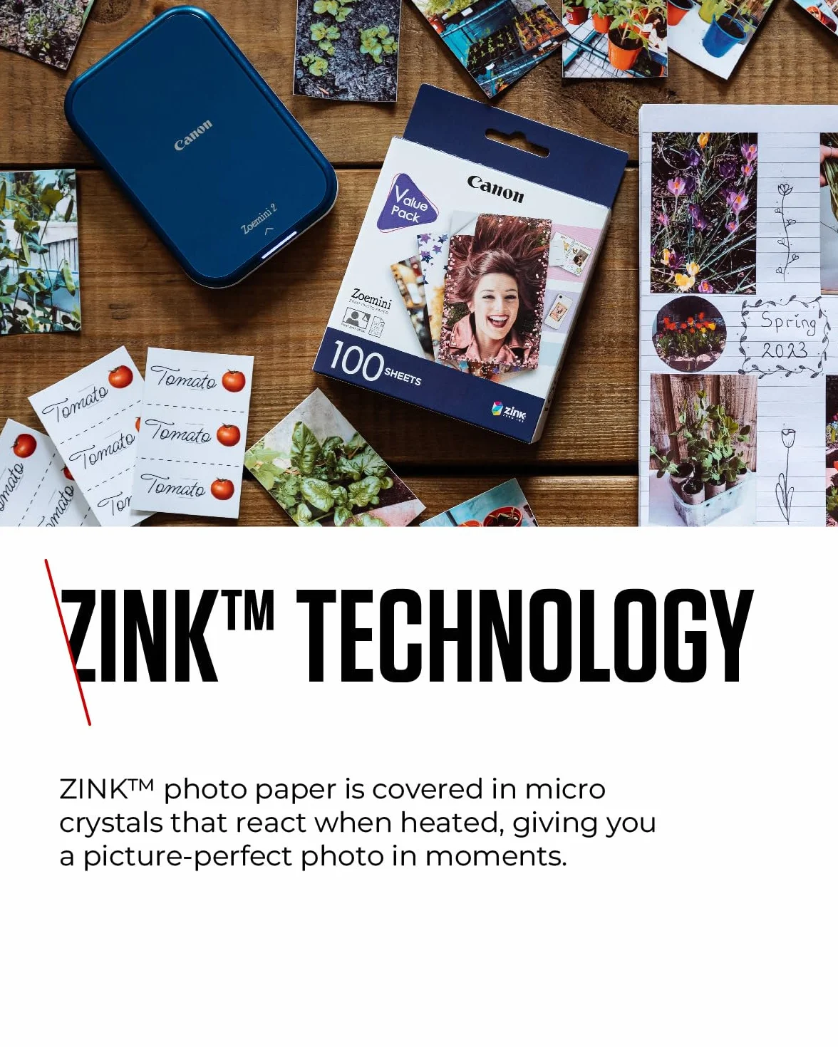 Canon Zink papier fotograficzny samoprzylepny 5 x 7,6 cm (2 x 3") 100 arkuszy
