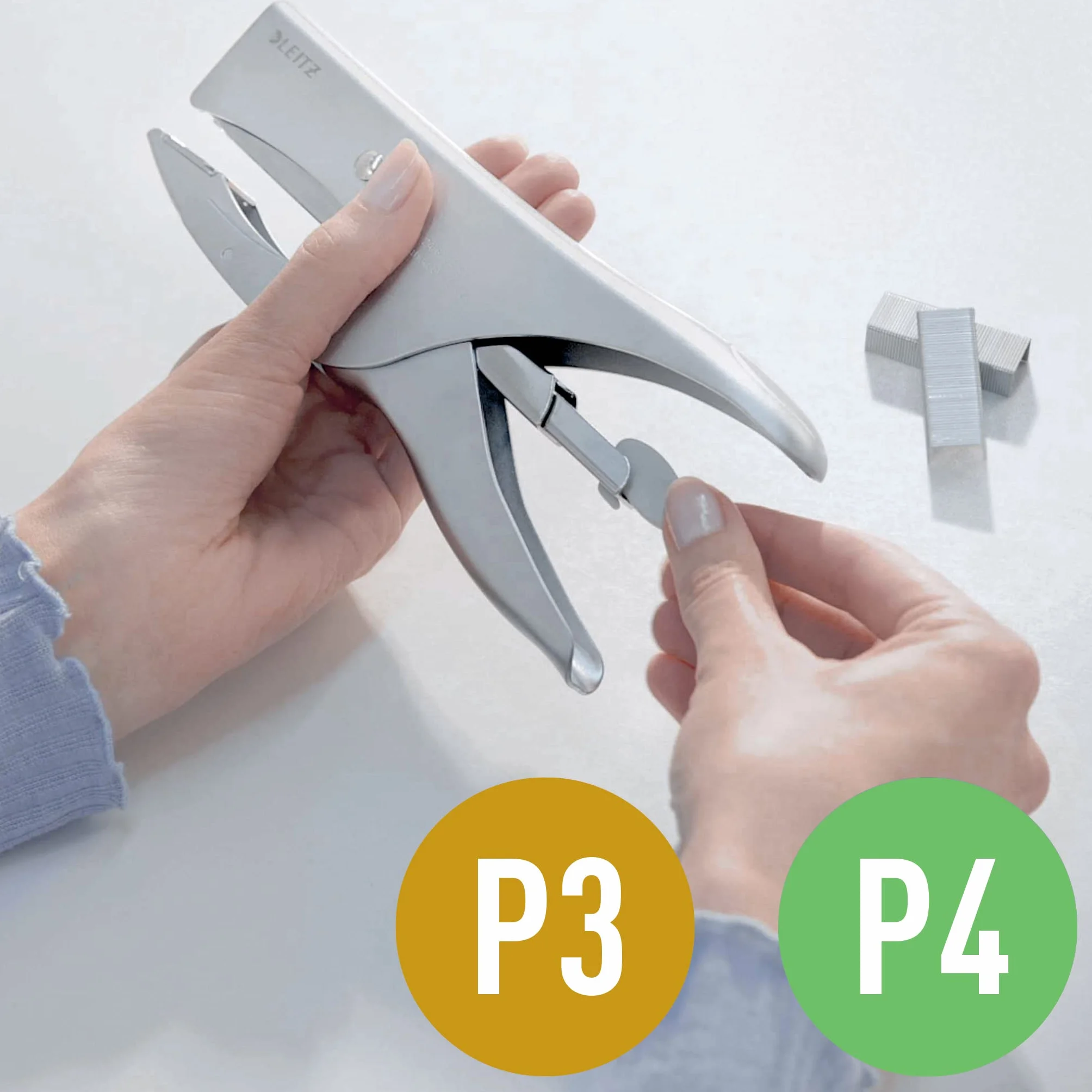 Leitz Zszywacz Biurowy Silver Metallic P3/P4