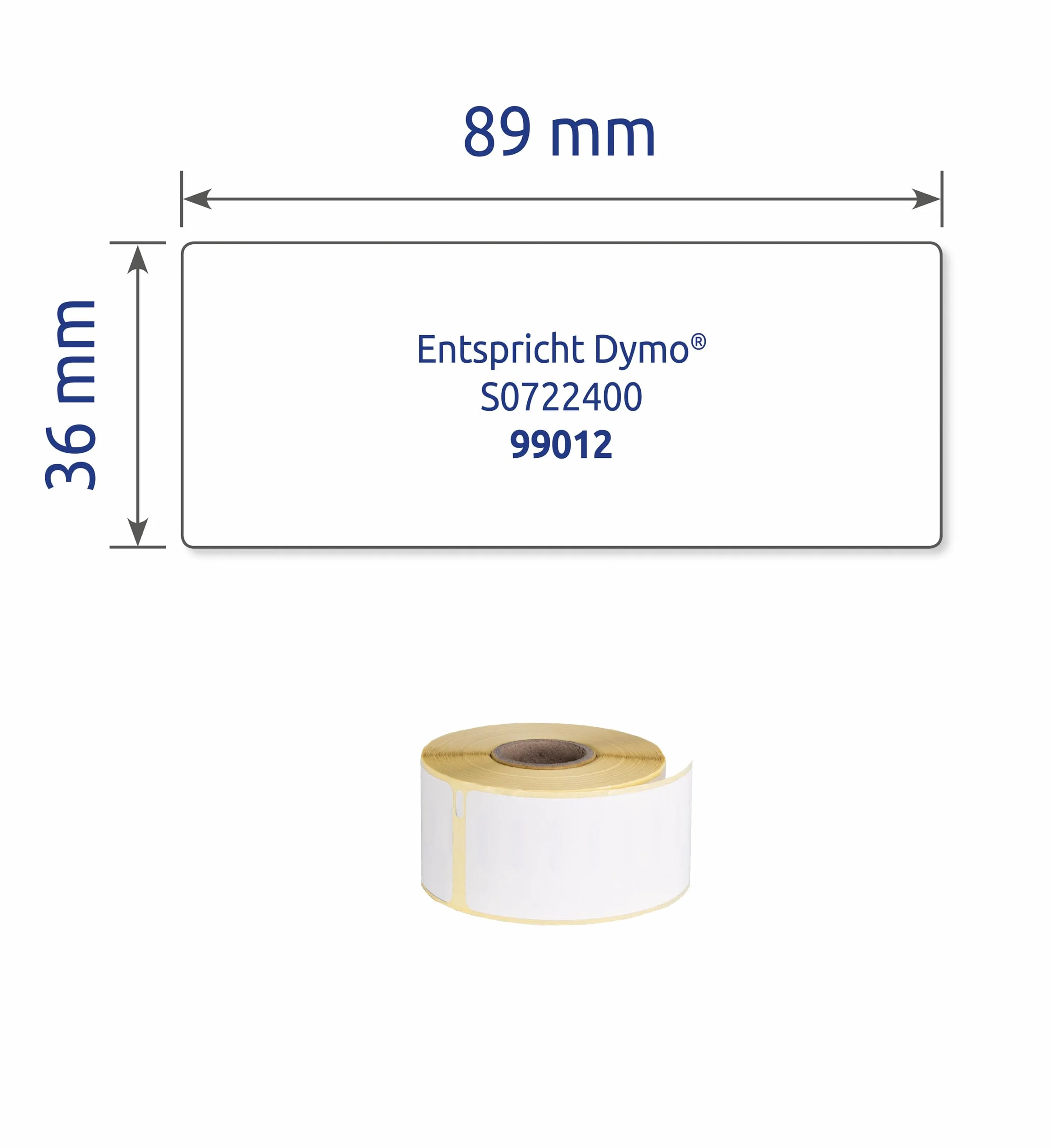 AVERY Zweckform etykiety adresowe samoprzylepne 36x89 mm 520 naklejek 2 rolki białe