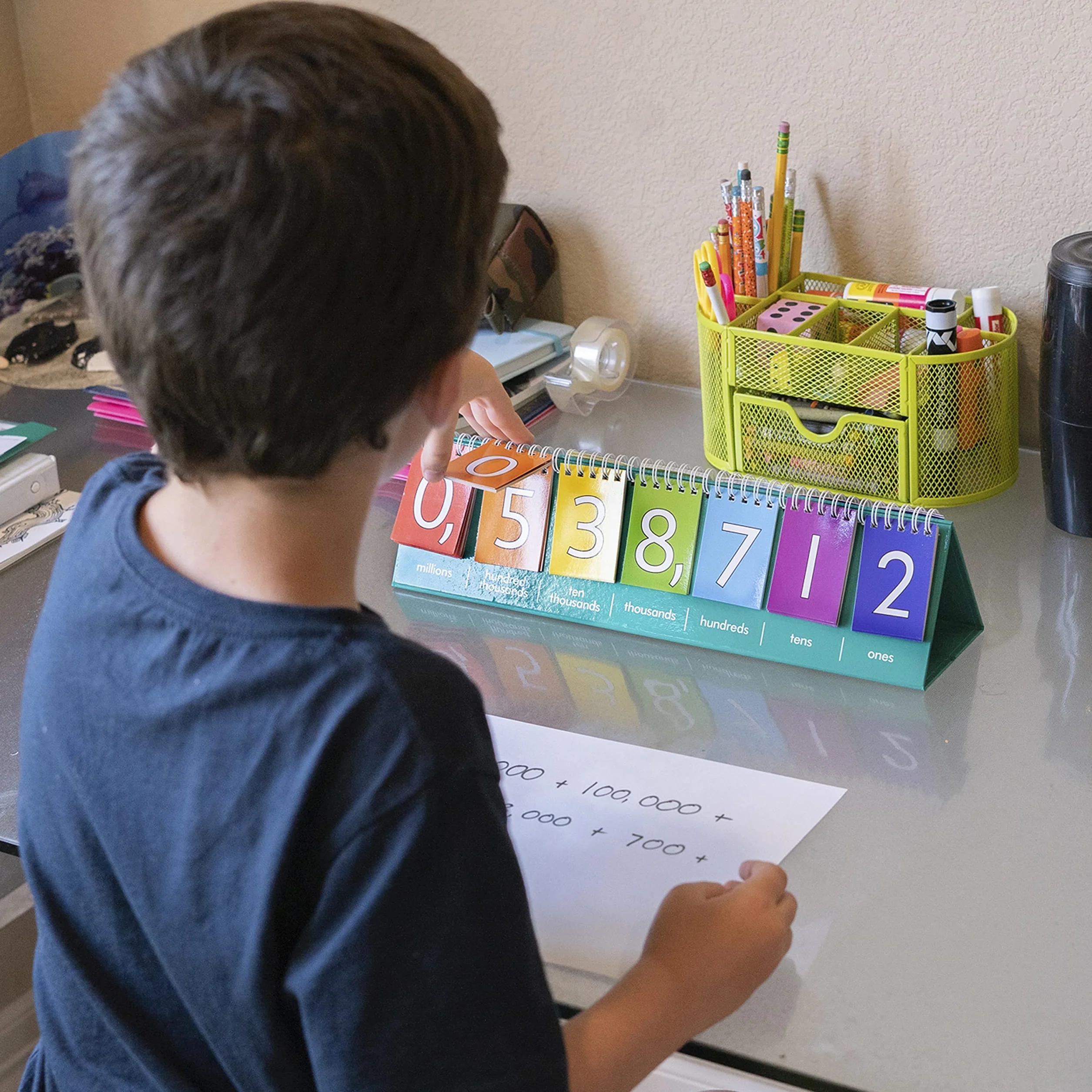 edxeducation Student Place Value Flip Chart - Millions - Double-Sided with Whole Numbers and Decimals - Learn to Count by Ones, Tens, Hundreds, Thousands and Millions