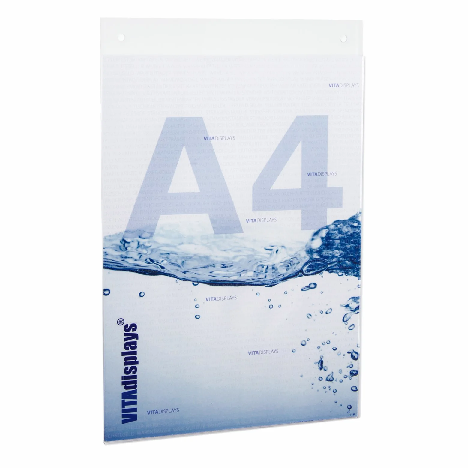 VITAdisplays® uchwyt na plakat DIN A4 reklamowy, szkło akrylowe, przezroczysty (NE-380H)