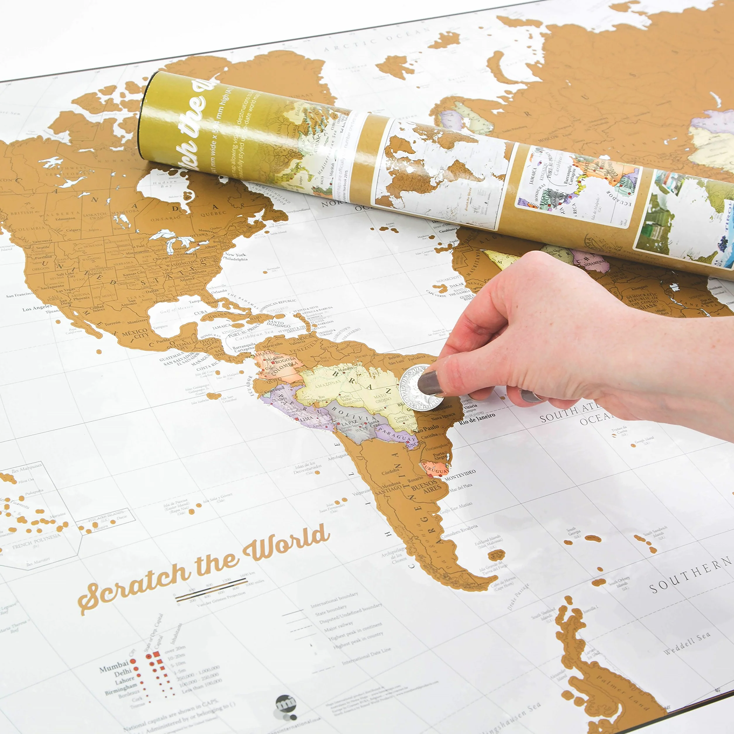 Scratch the World® Mapa do zdrapywania 84 cm x 59 cm
