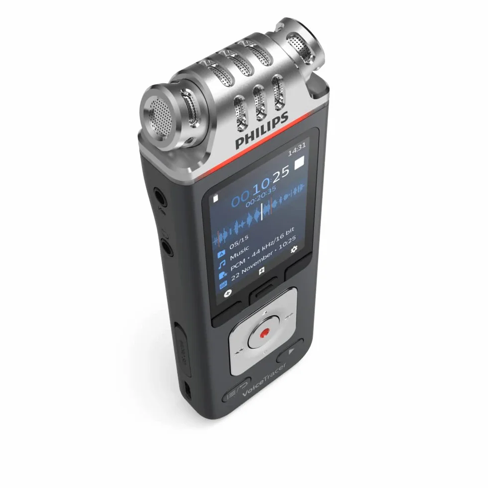 Philips Voice Tracer DVT7110 Rejestrator Audio, Szary, 3.5mm