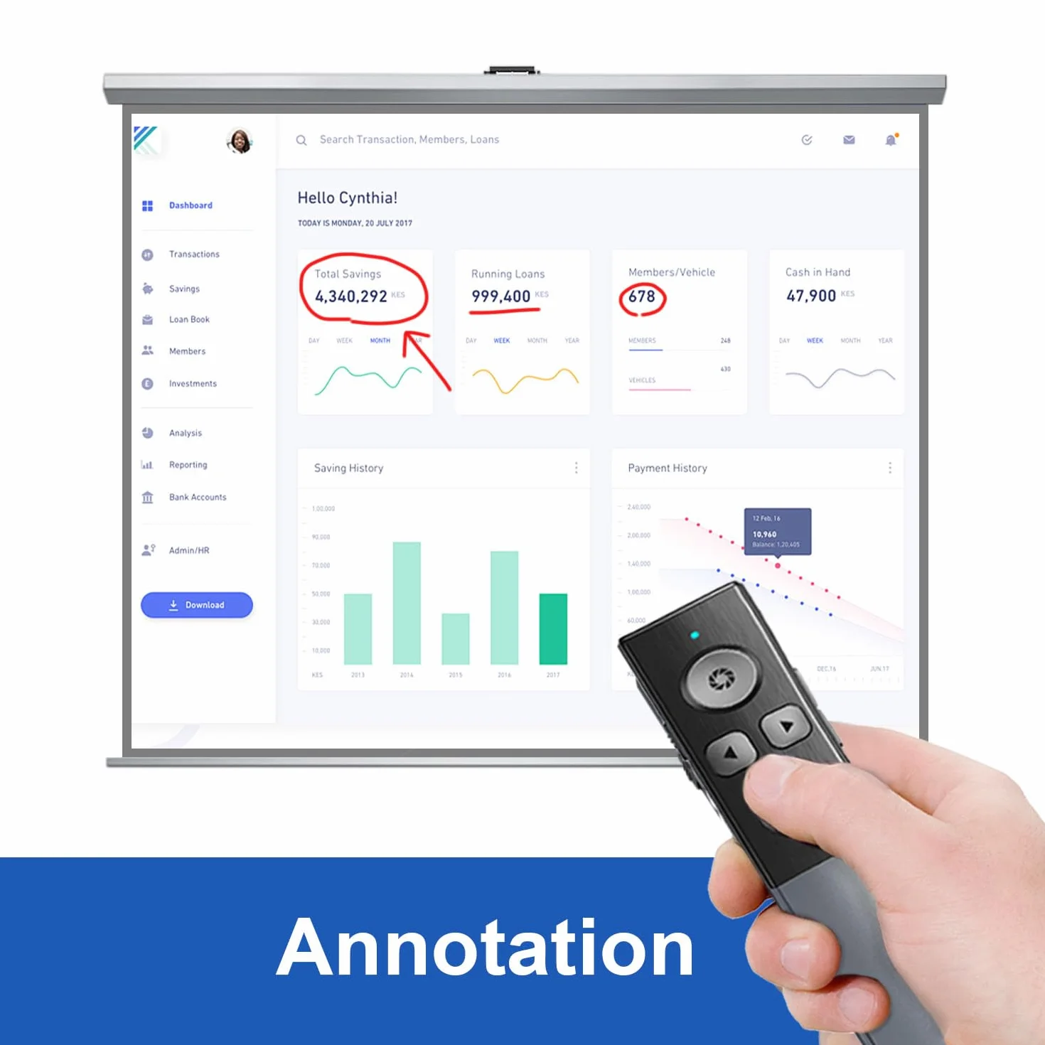 Cyfrowy pilot do prezentacji ze stopu aluminium z podświetlającą lupą, timer myszy powietrznej, USB/typ C, 2 w 1, ładowalny, bezprzewodowy prezenter, Powerpoint Clicker do ekranu telewizora LED LCD