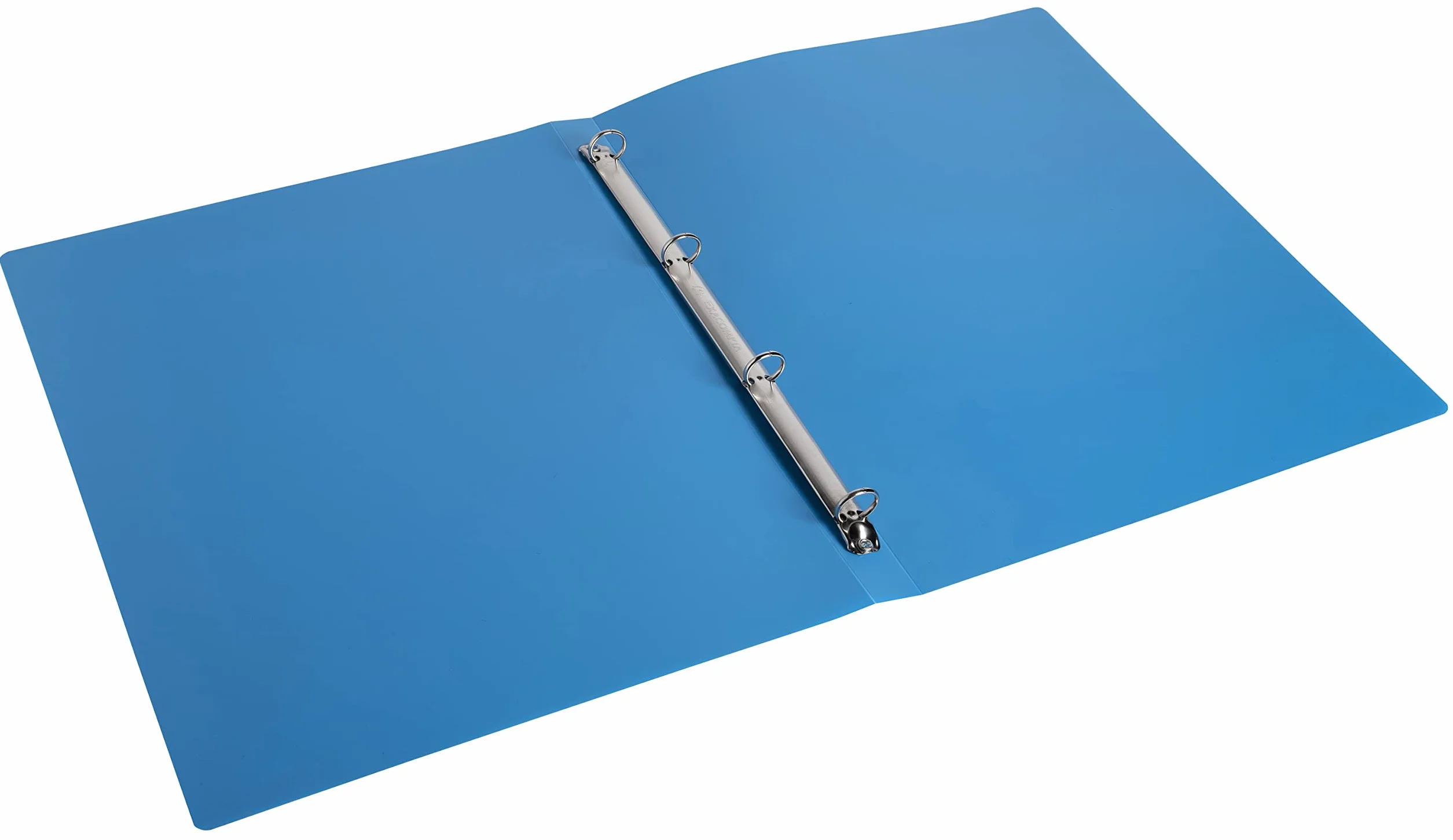 Exacompta - Nr ref. 51110E - Zestaw 4 miękkich segregatorów Bee Blue - 4 okrągłe pierścienie średnica 15 mm - tył 20 mm - wymiary zewnętrzne 32 x 25 cm - format A4 - różne kolory
