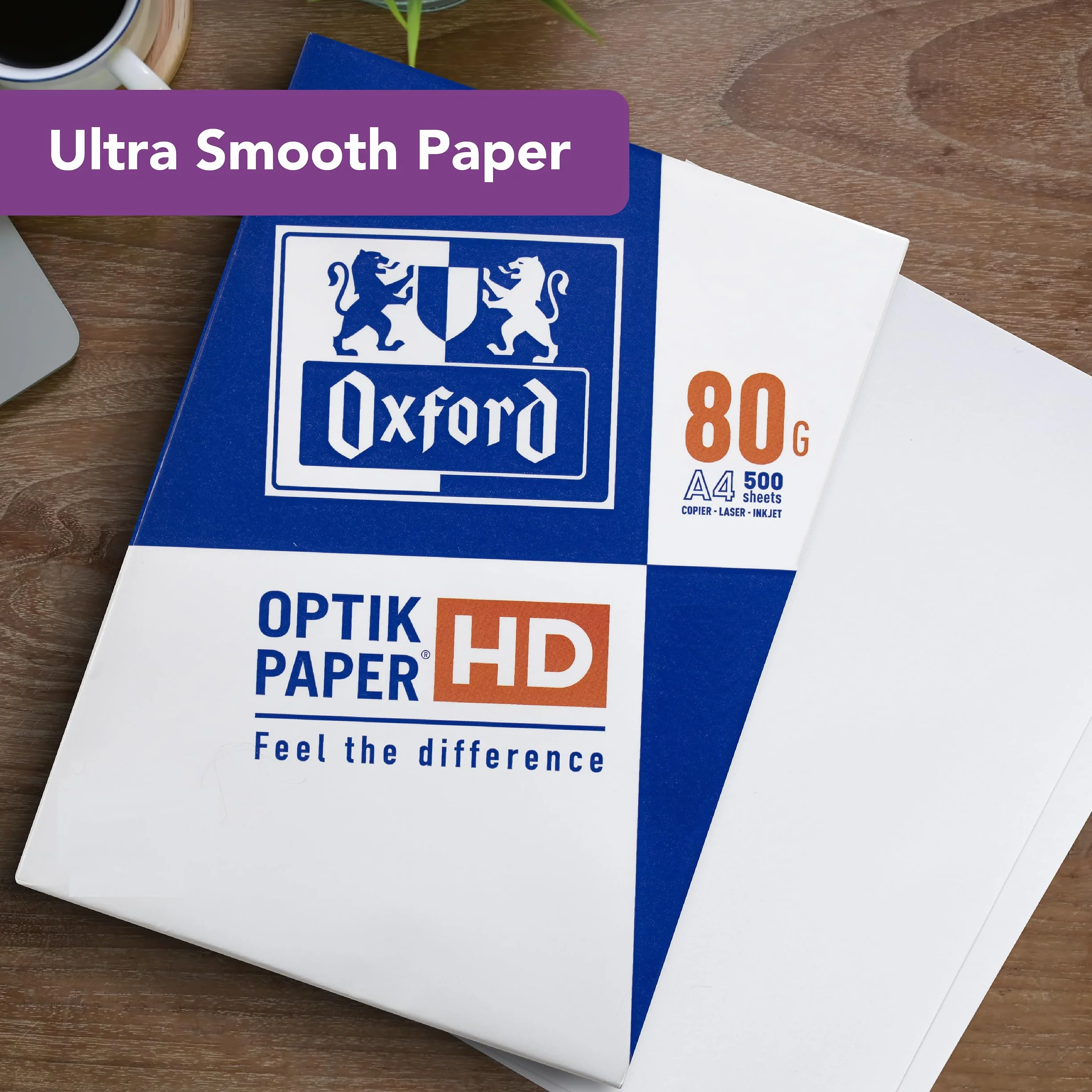 Oxford 400176040 Papier do Drukarki, Biały, 500 sztuk