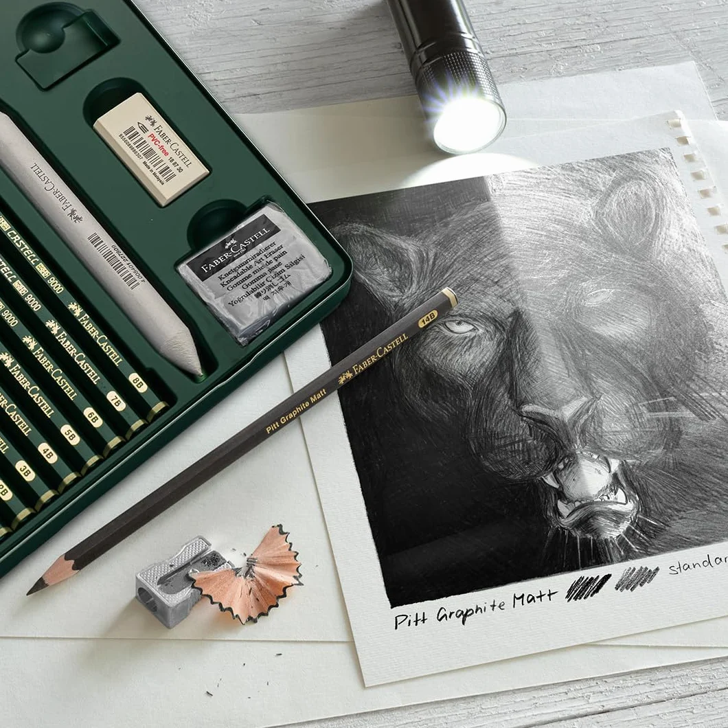 Faber-Castell Pitt Graphite Matt FC-115224 Zestaw Ołówków, Szary, 20 Elementów