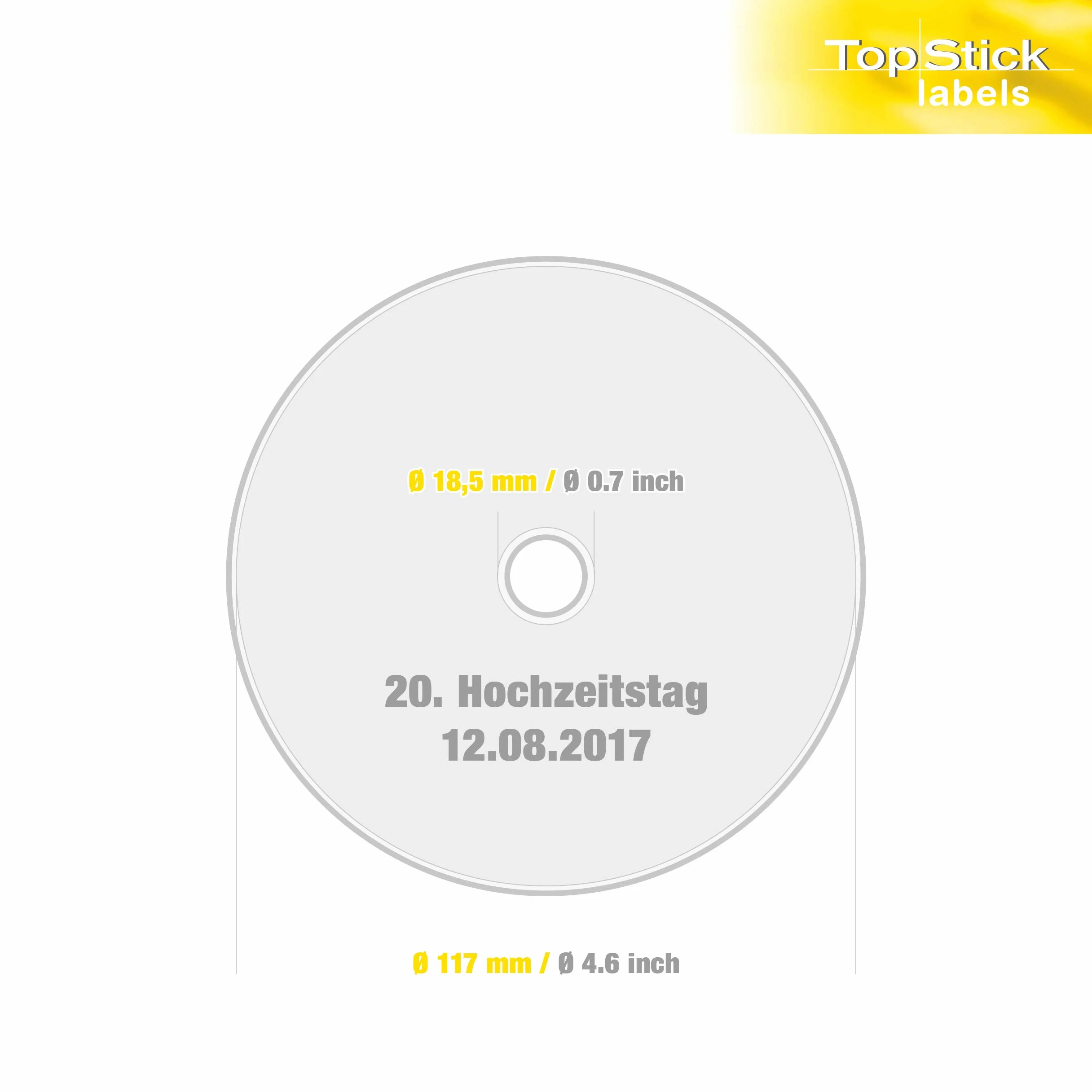 TopStick 8656 etykiety CD DIN A4 (Ø 117 mm maks, 100 arkuszy, papier, matowy) samoprzylepne, możliwość zadrukowania, trwale przylegające naklejki CD, 200 etykiet samoprzylepnych, białe
