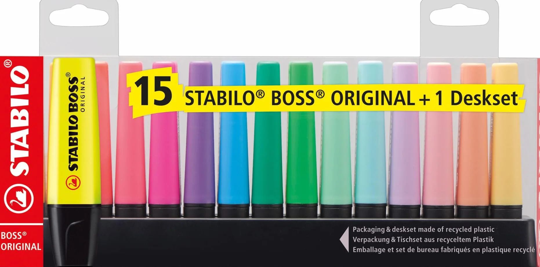 Zakreślacz - STABILO BOSS ORIGINAL podstawka na biurko 15 szt.