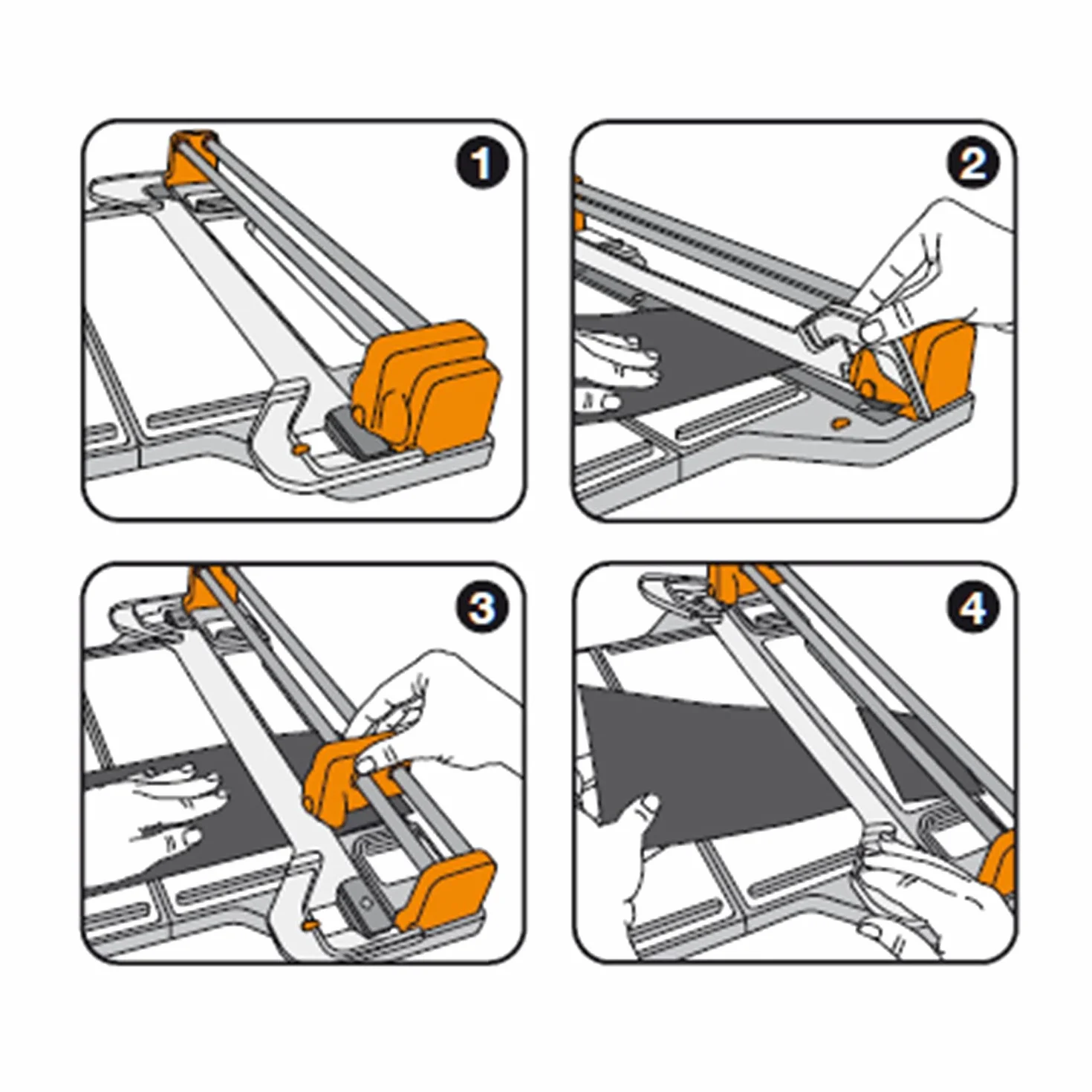 Fiskars Trymer ProCision, A4, Do szczególnie grubych materiałów, Z systemem podwójnych szyn prowadzących, Pomarańczowy/biały, 1015748
