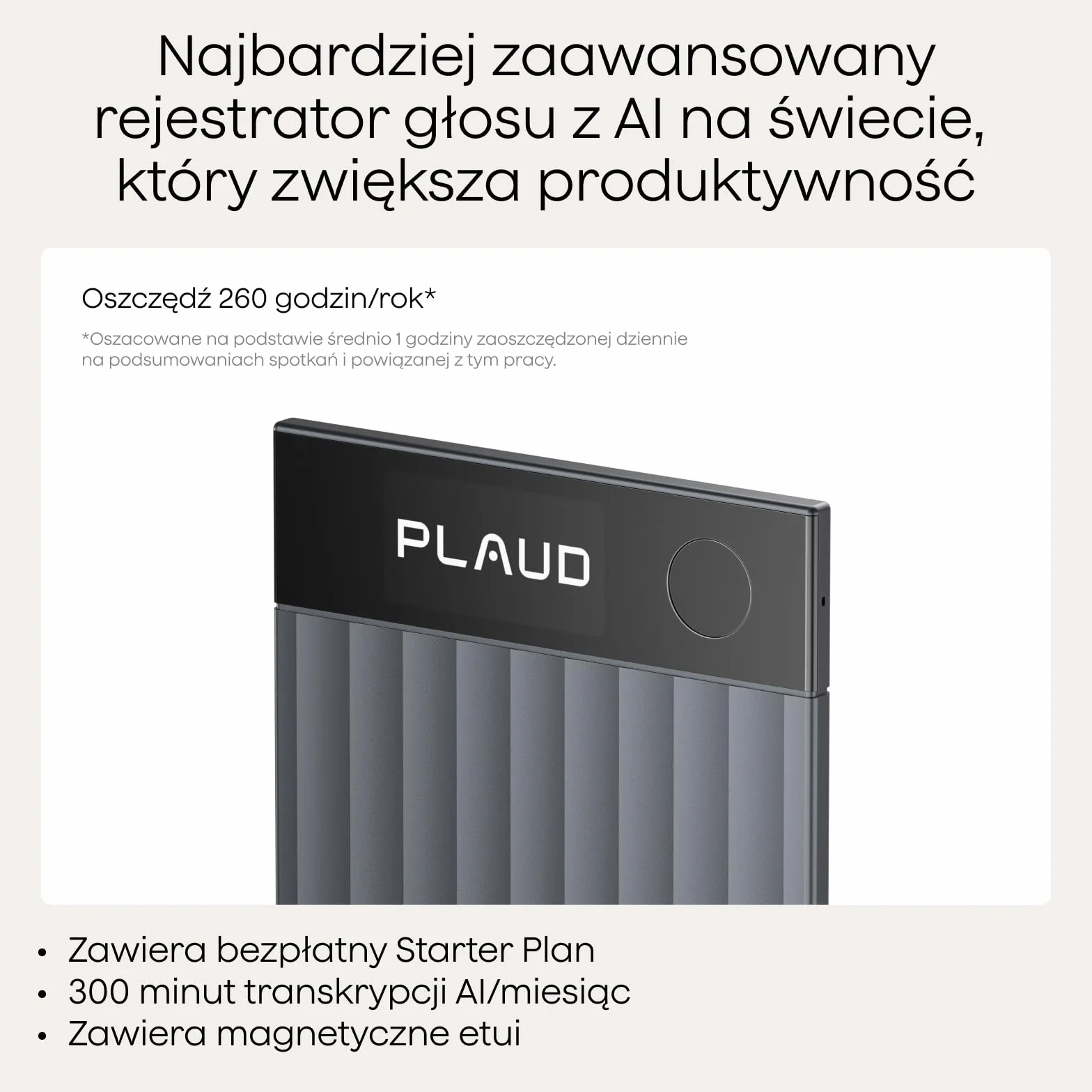 Plaud Note Pro Cyfrowy Dyktafon AI z Transkrypcją i Podsumowaniem AI Wielomodalne Wprowadzanie Do 50 Godzin Nagrywania Zaprojektowany do Konferencji Spotkań i Rozmów Telefonicznych i Zespołów