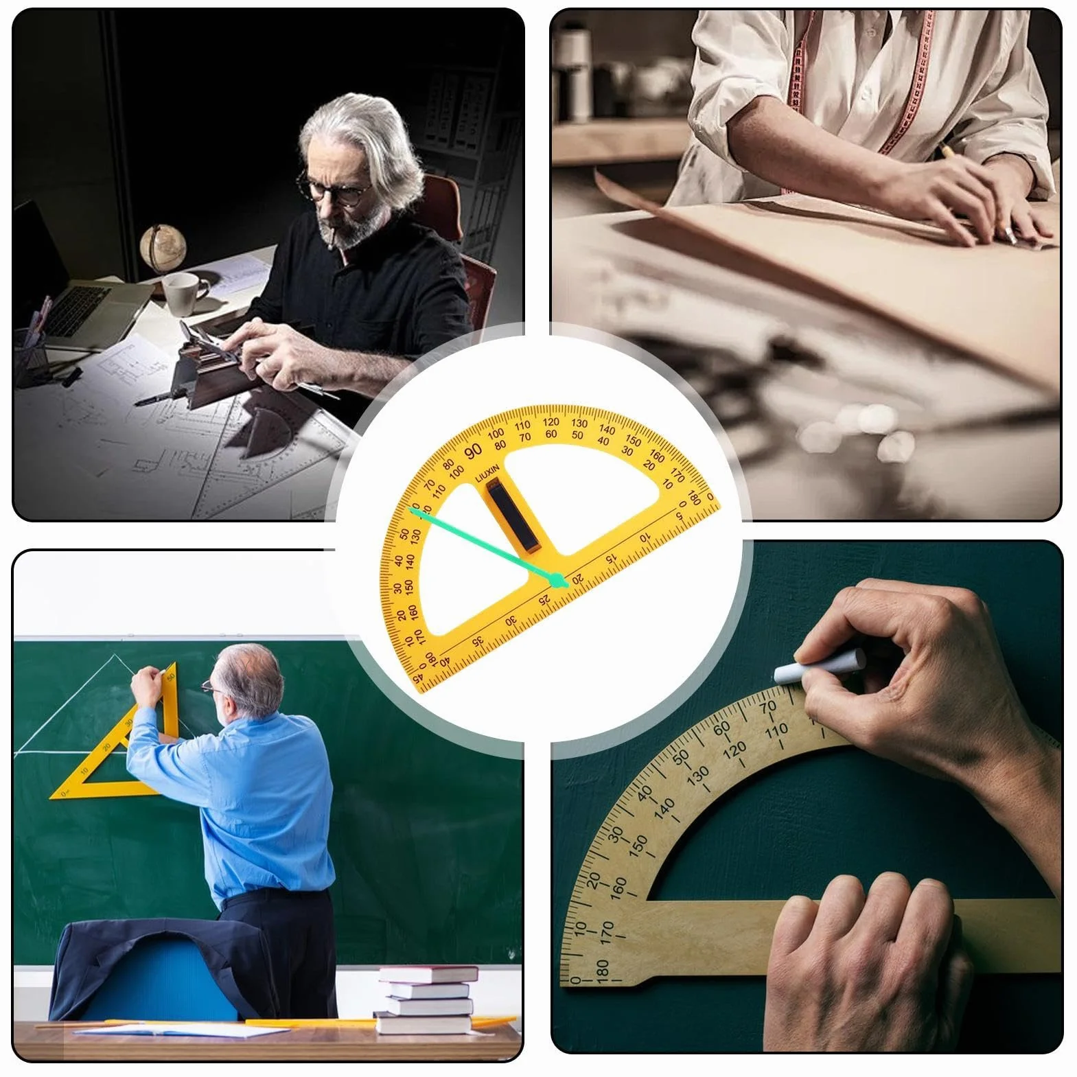 Large Teaching Protractor, Digital Design Math Compass, Big Multifunctional Protractor for Classroom