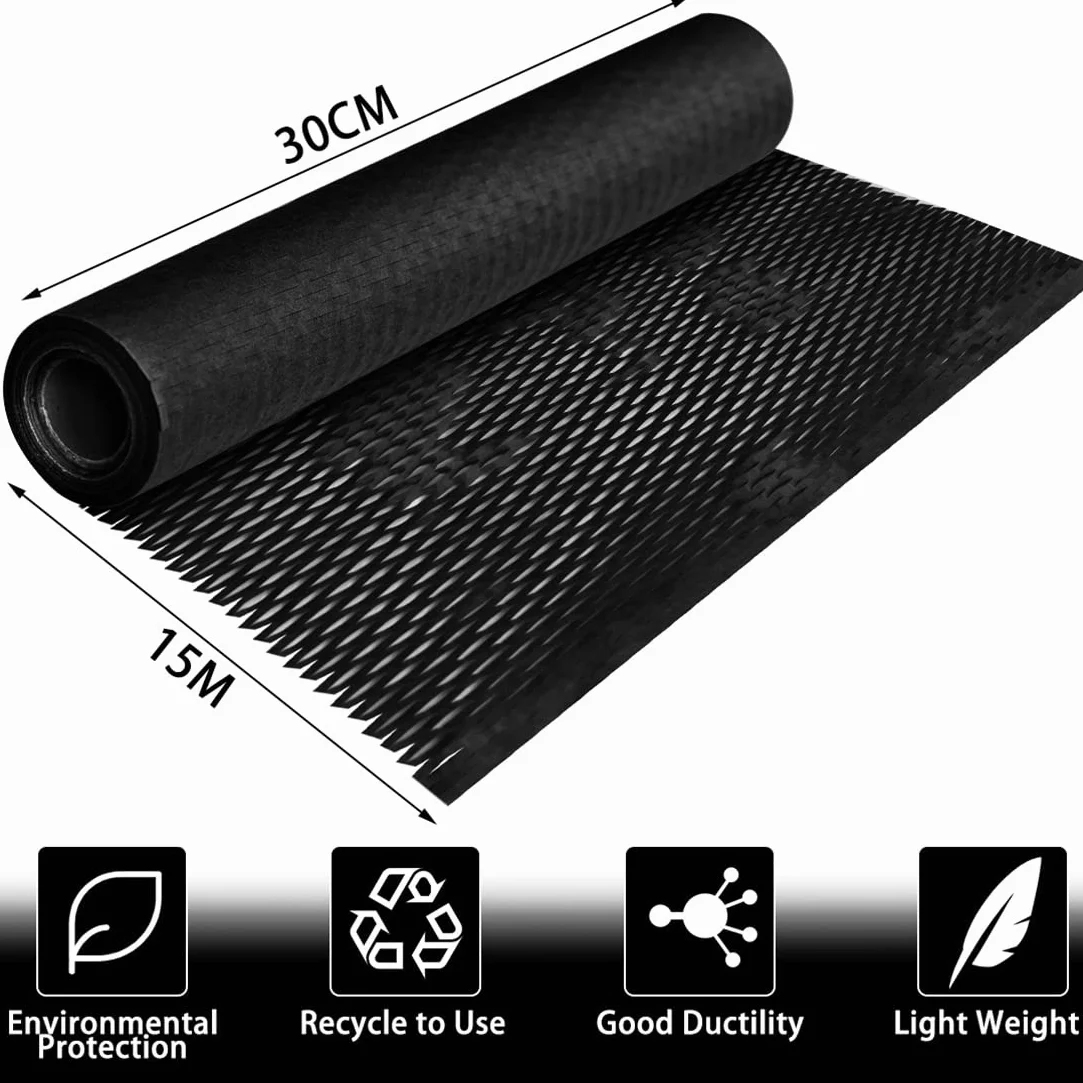 Papier o strukturze plastra miodu o strukturze plastra miodu, amortyzująca rolka papieru do pakowania pustego papieru do pakowania przeprowadzki do domu, łatwy do wysyłki, 30 cm x 15 m