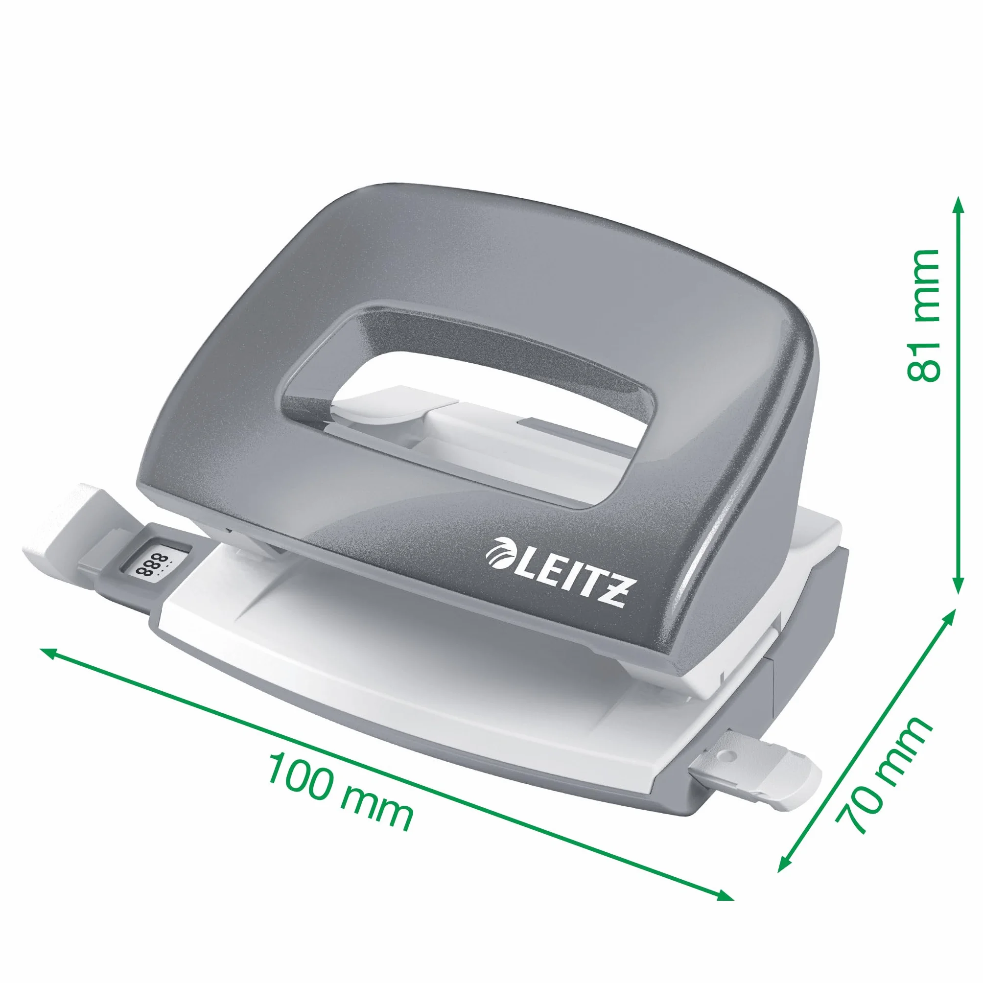 Leitz, Zestaw Zszywacz i Dziurkacz Metalowy Leitz NeXXt WOW, Zestaw Mini, Zszywa i Dziurkuje do 10 Kartek, Opakowanie Zszywek P2 Nr 10 w Komplecie, Kolekcja WOW, Kolor Czarny, 55612095
