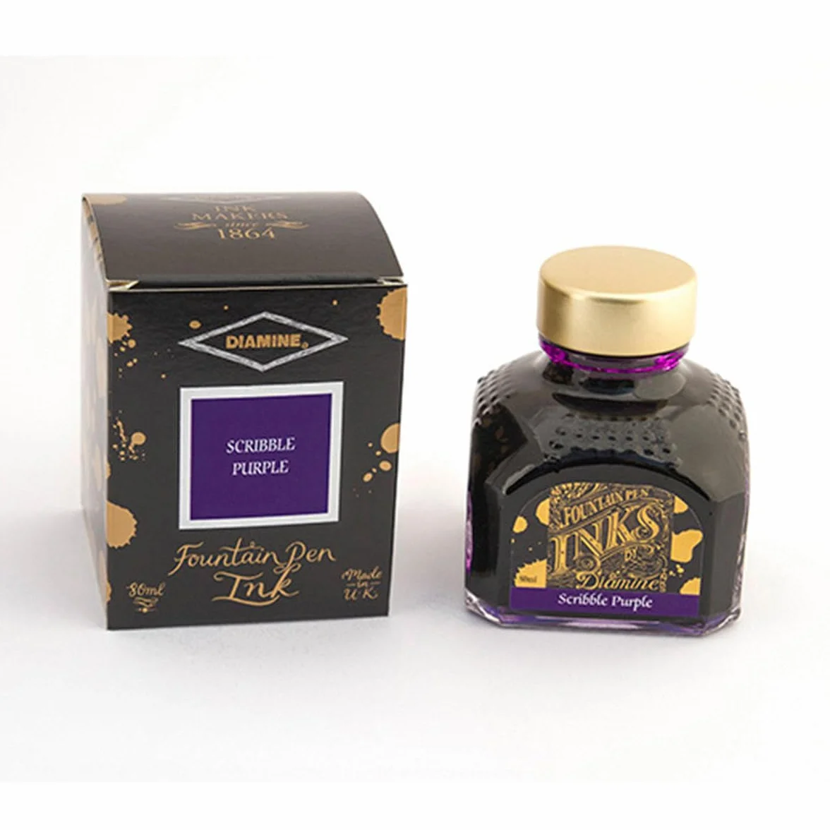 Atrament do piór wiecznych Diamine, 80 ml, fioletowy Scribble Purple