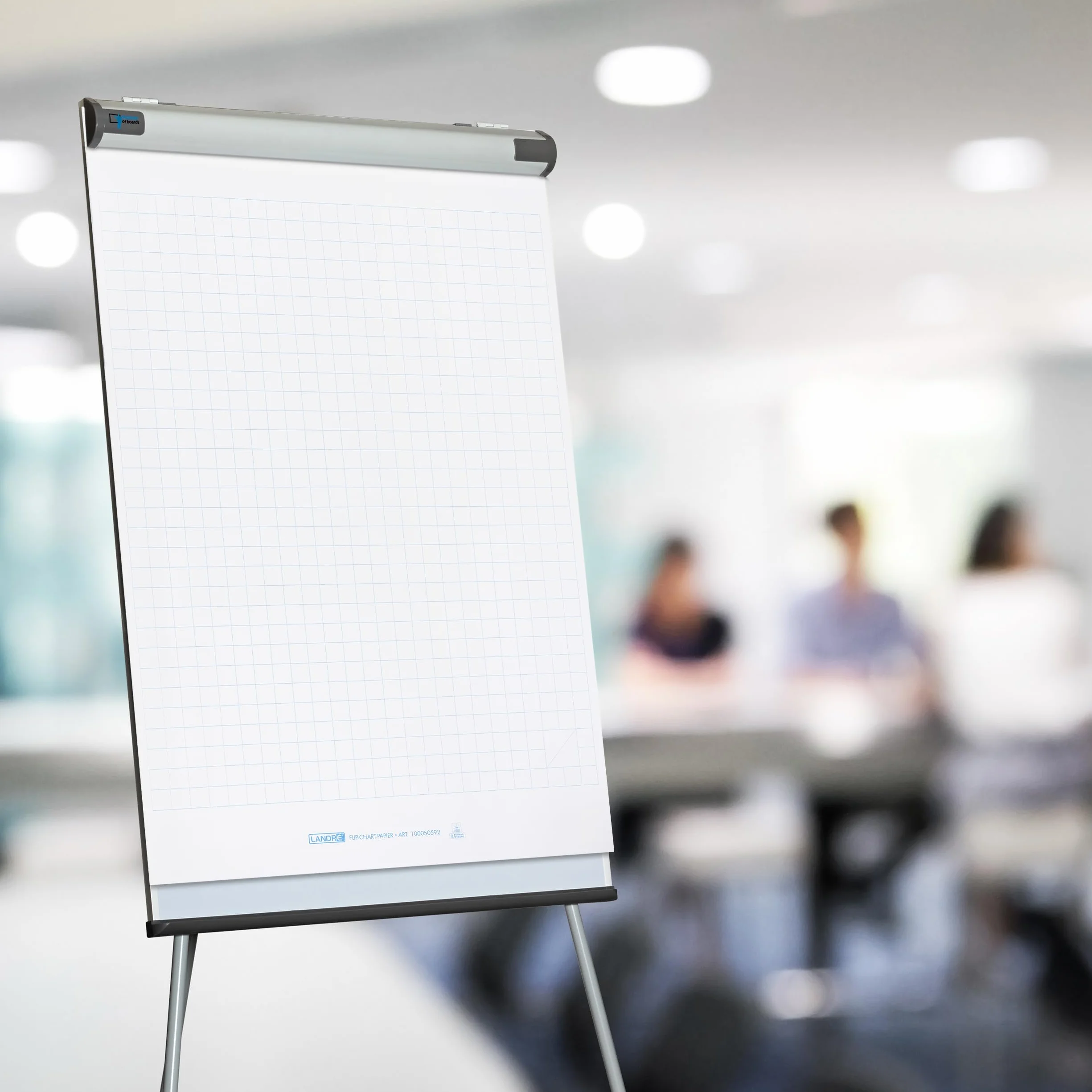Landré papier flipchart, w kratkę, 20 arkuszy w bloku, 6 otworów, 5 sztuk