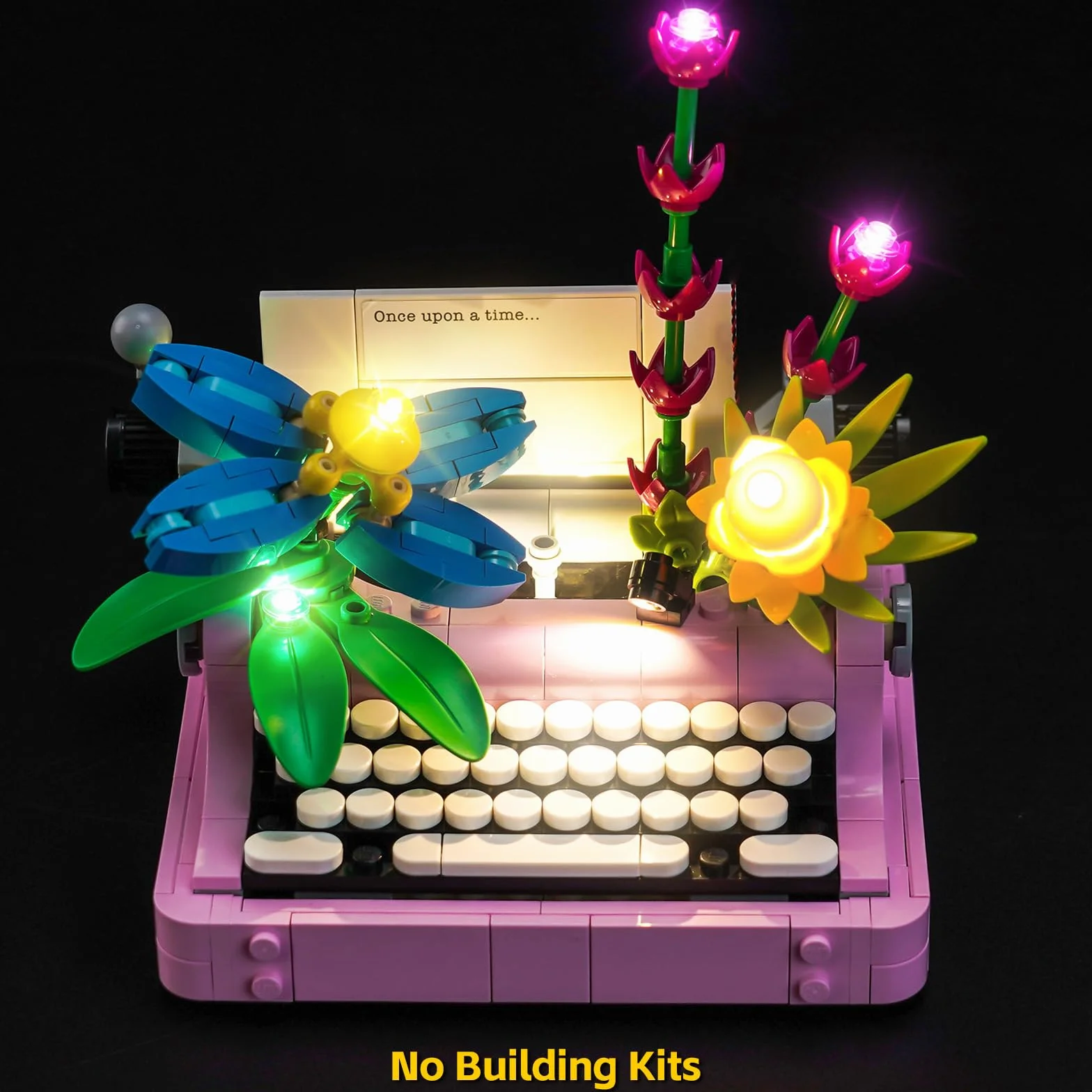 Zestaw oświetlenia LED kompatybilny z Lego Typewriter with Flowers 31169 (bez modelu), zestaw do dekoracji kompatybilny z Lego Typewriter with Flowers (model z klocków)