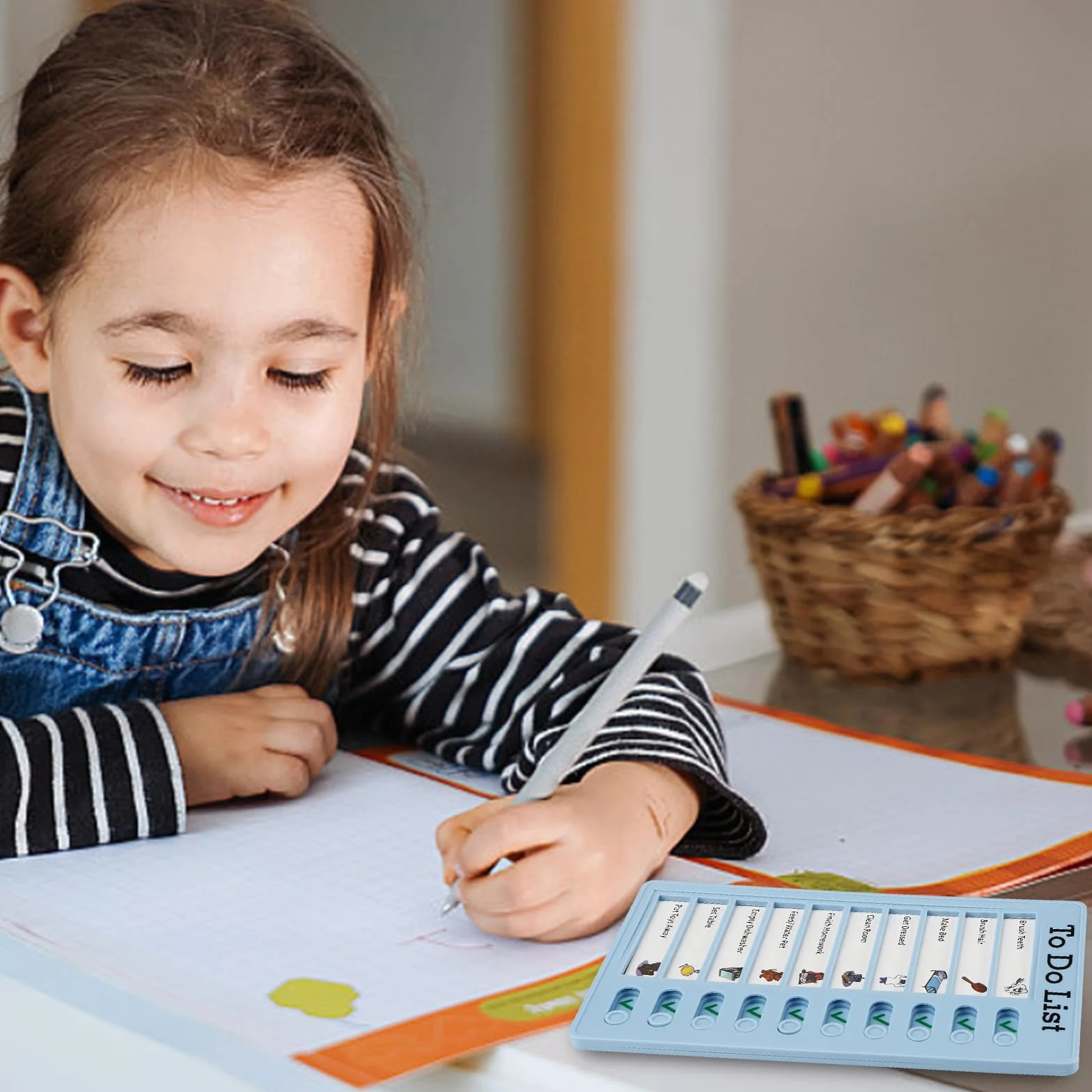 Litimkat 4 sztuki tablic do sprawdzenia, Tablica do sprawdzenia listy rzeczy do zrobienia, Tablica do sprawdzenia listy obowiązków z 10 arkuszami papieru do ścierania, dla dzieci i dorosłych