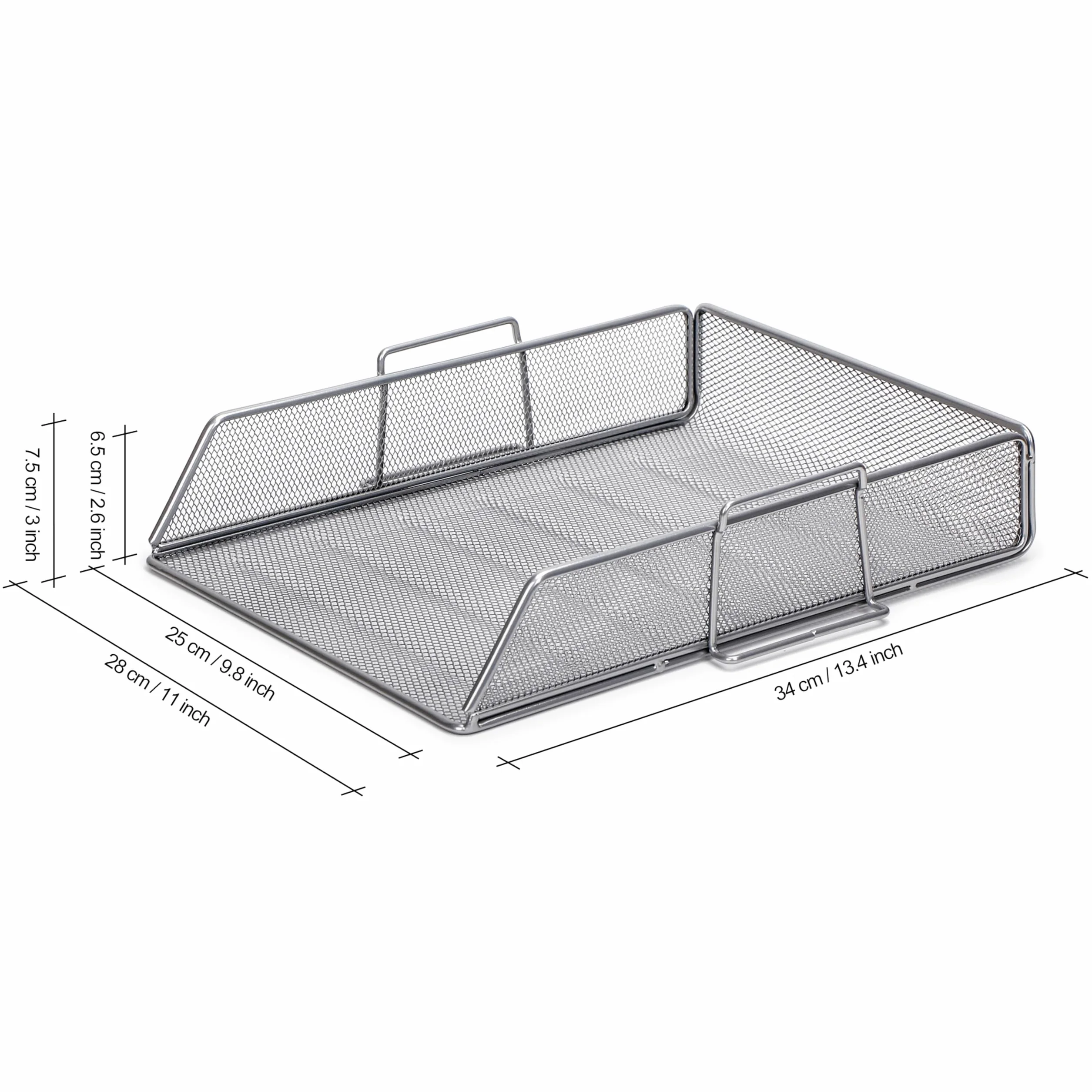EXERZ Sorter papieru organizer na biurko siatka druciana 4 szt.