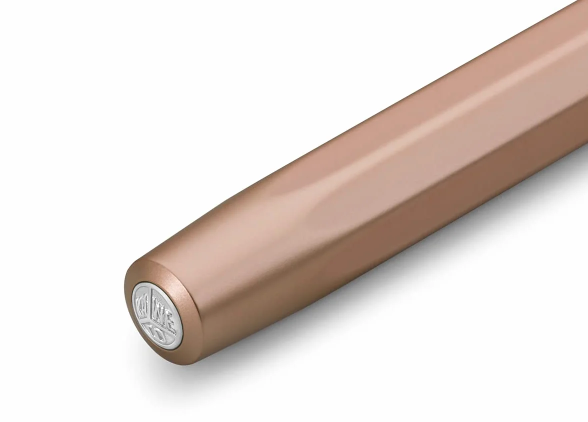 Kaweco Wieczne pióro Al Sport I luksusowe pióro wieczne premium do wkładów atramentowych z wysokiej jakości stalówką I sportowe pióro 13,5 cm, różowe złoto, szerokość stalówki: M (M)
