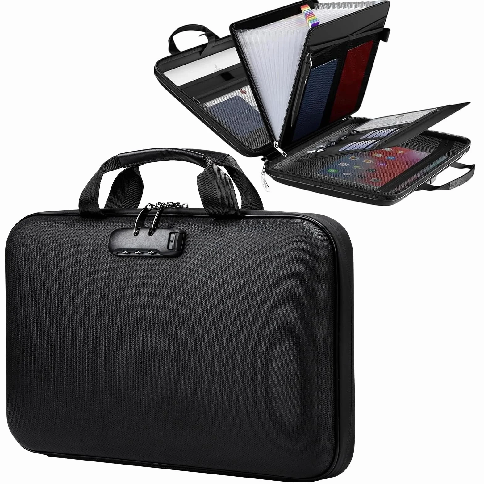 Sejf ognioodporny torba na dokumenty 36x28x7,5 cm organizer A4 wodoodporny