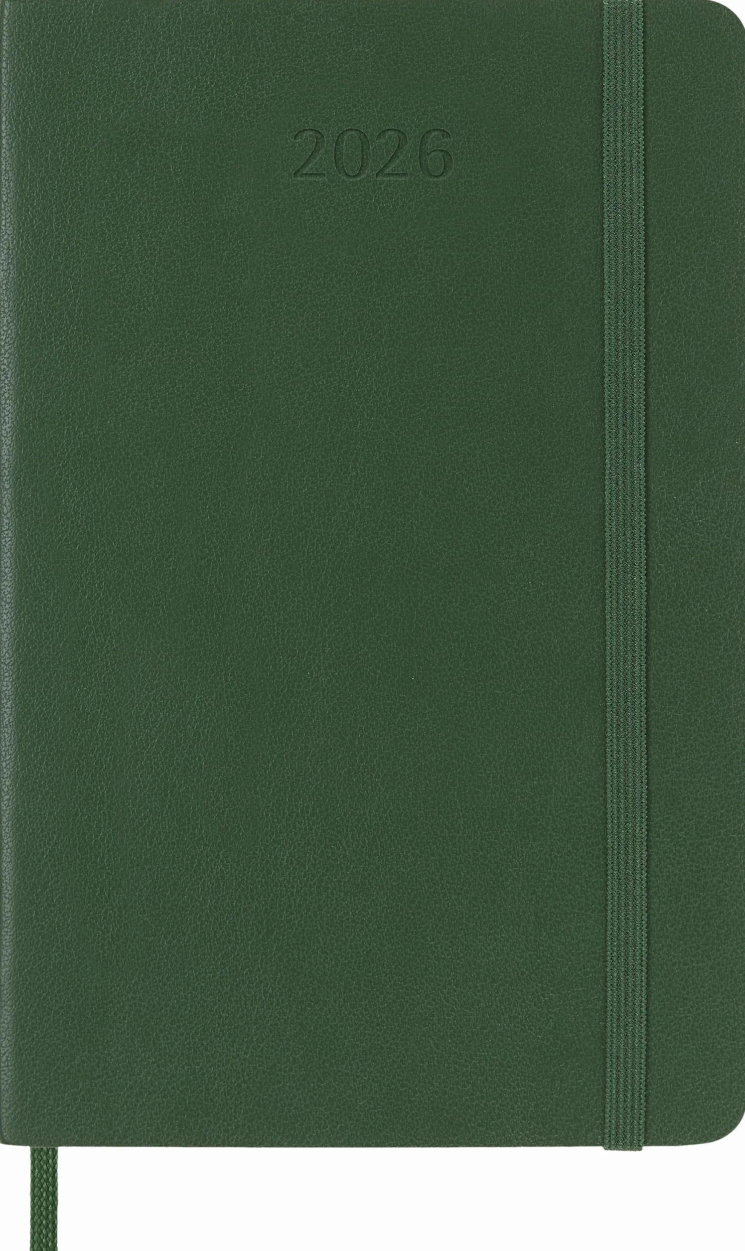 Moleskine 12 Monate Wochen Notizkalender 2026, Pocket/A6, 1 Wo = 1 Seite, rechts linierte Seite, Weicher Einband, Myrtengrün