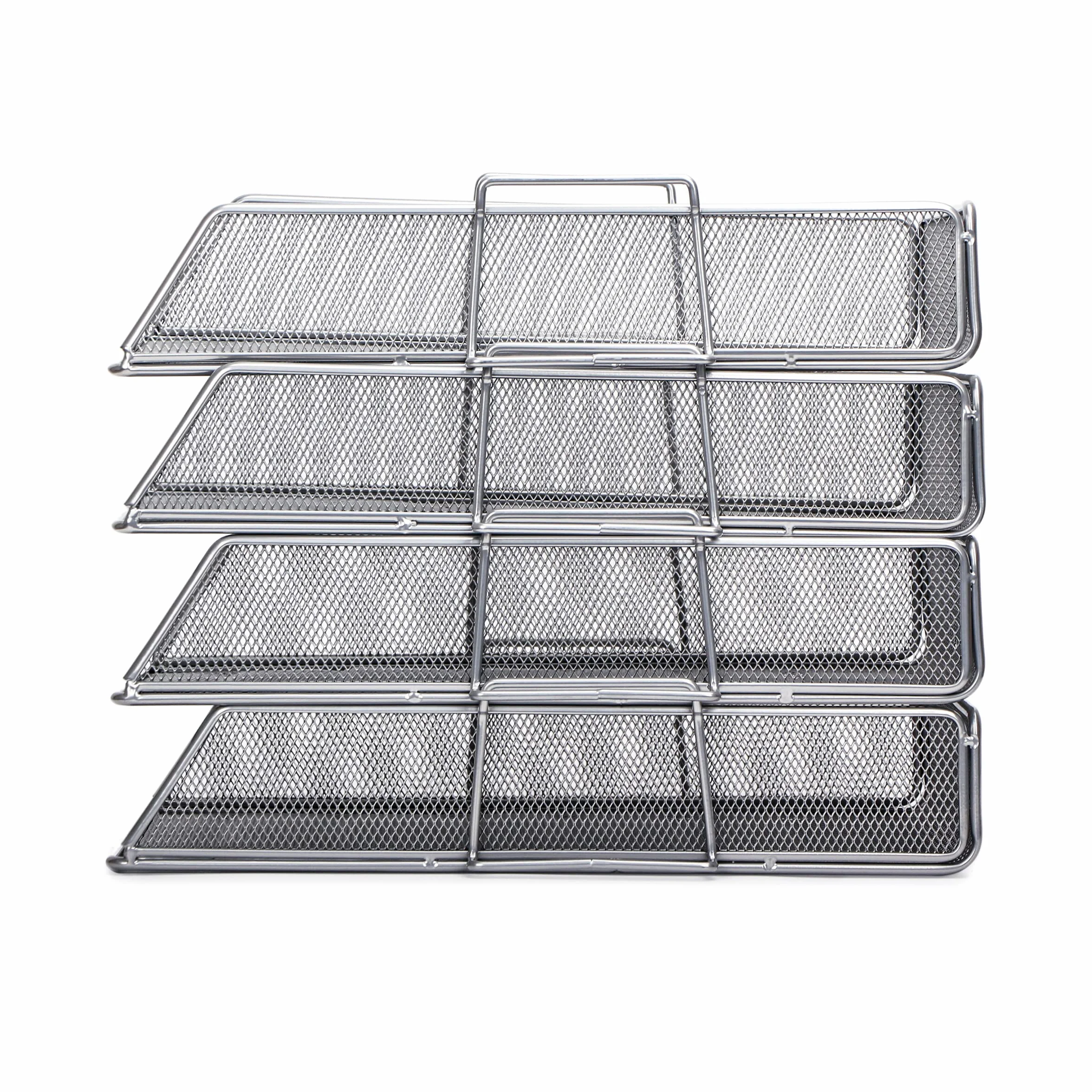 EXERZ Sorter papieru organizer na biurko siatka druciana 4 szt.