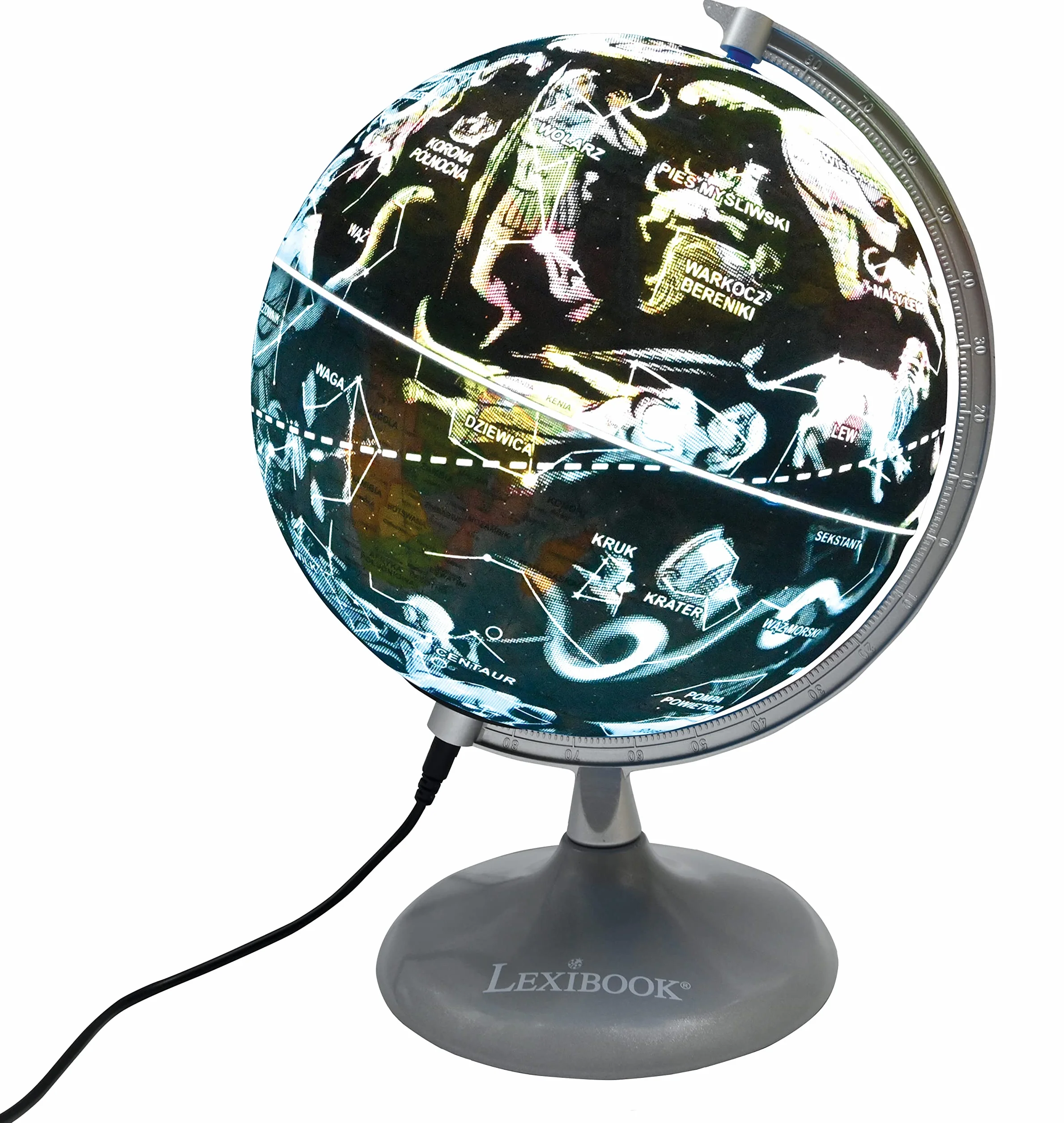 Lexibook, Podświetlany Globus-Planetarium, Stem, 2-W-1: Globus za Dnia, Planetarium w Nocy, NLJ185PL