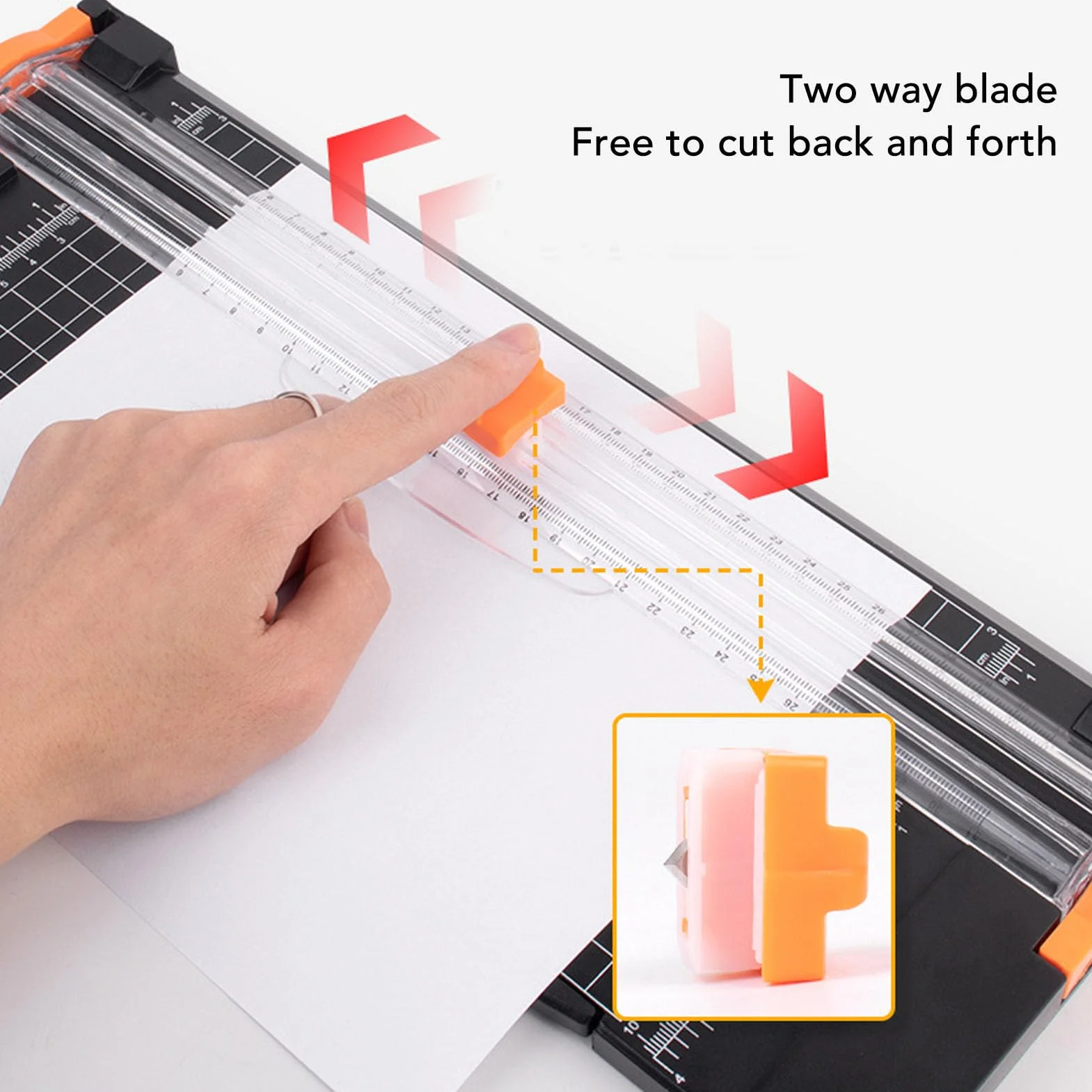 12 Inch A4 Office Paper Cutter Manual Scrapbooking Tool Features Safety Guard Side Ruler Auto Safety Guard Side Ruler Manual Scrapbooking Tool