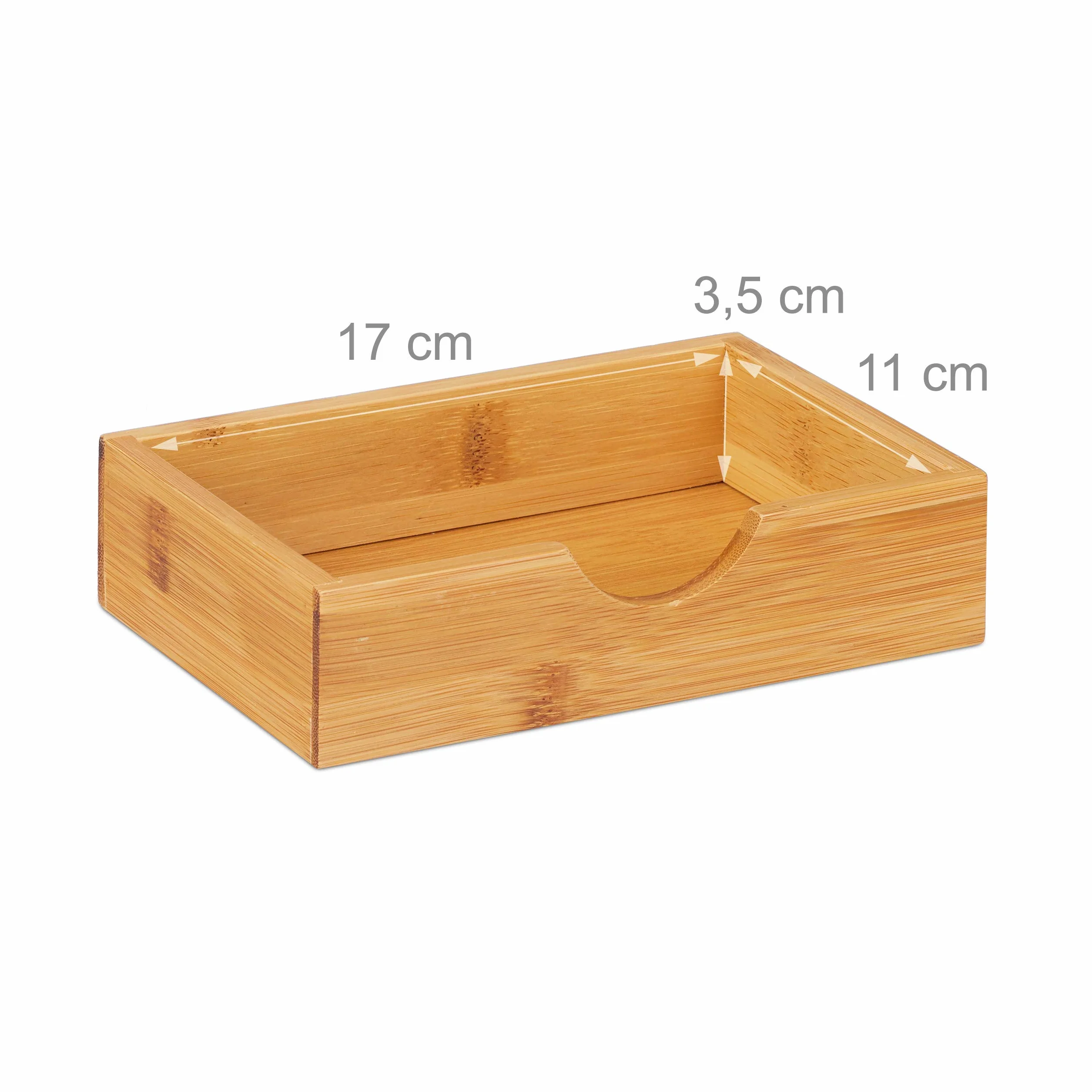 Relaxdays Naturalny organizer na biurko, półka, 3 szuflady, na przybory biurowe, bambusowe pudełko z szufladami, wys. x gł.: 21 x 20 x 13 cm, 1 sztuka