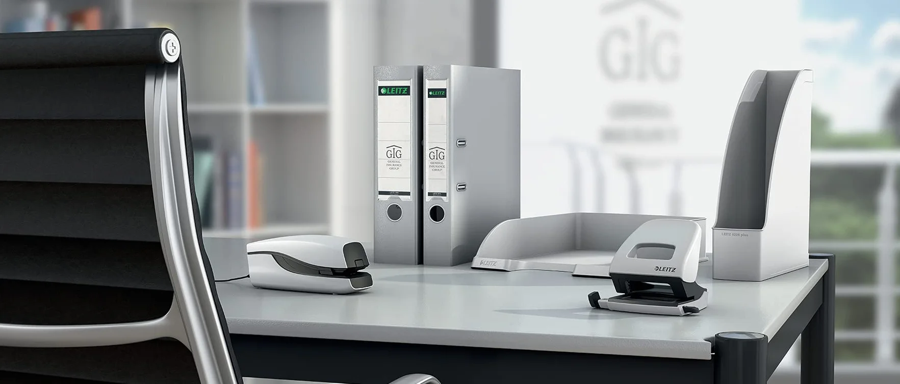 Leitz 52270001 Kosz na listy, format A4, 5 sztuk, w jakości premium, możliwość układania w stos jako organizer na biurko, możliwość łączenia z serią Plus, kolor biały