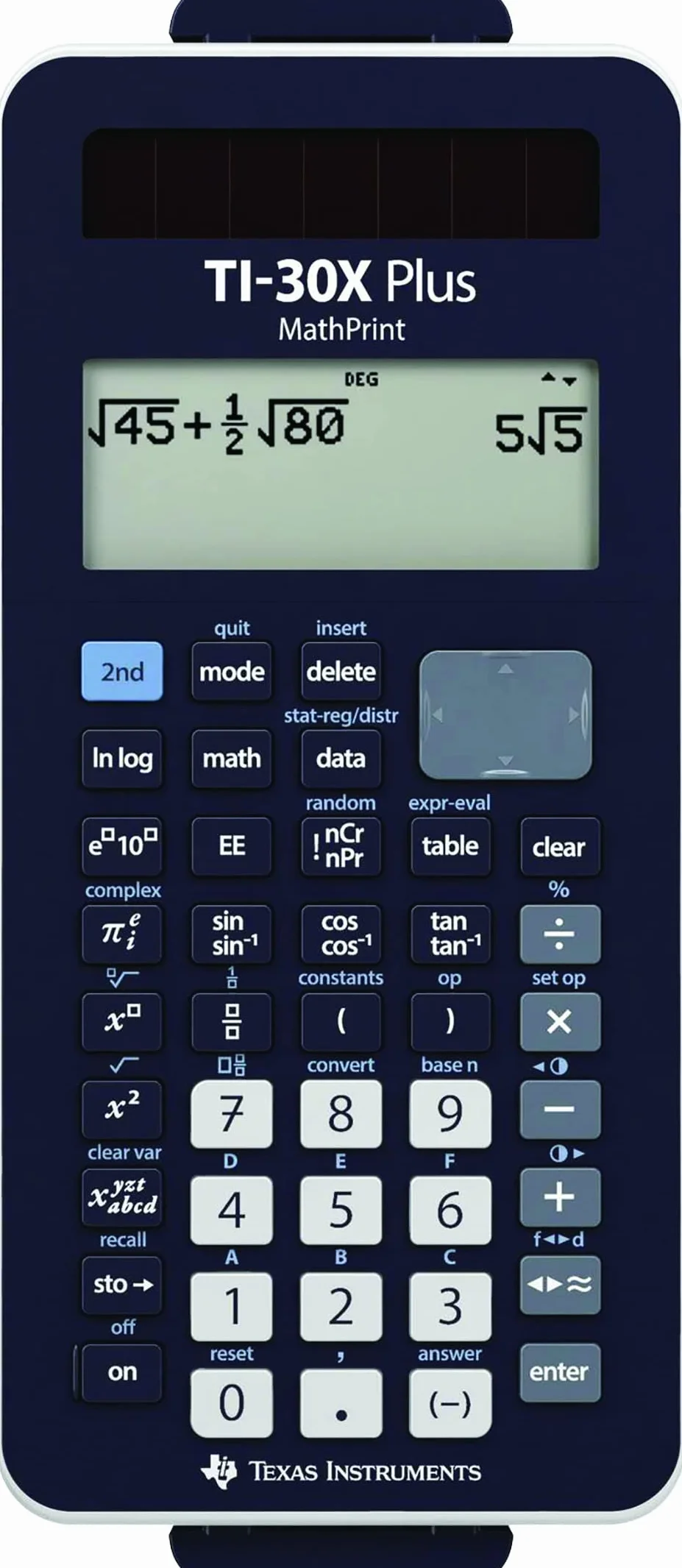 Texas Instruments TI - 30XPLUS MP FC Kalkulator Naukowy, Granatowy, 4-liniowy