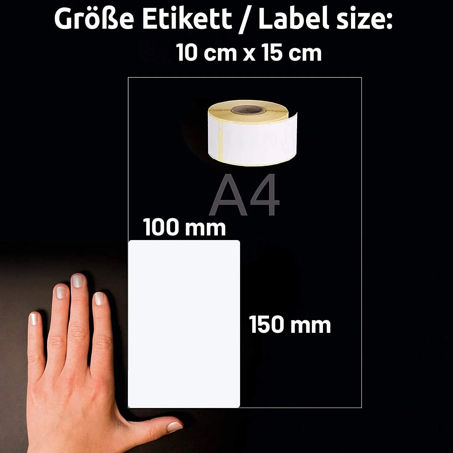 Etykiety Zebra samoprzylepne 100 x 150 mm - 370 szt. rolka do Dymo Labelwriter Seiko