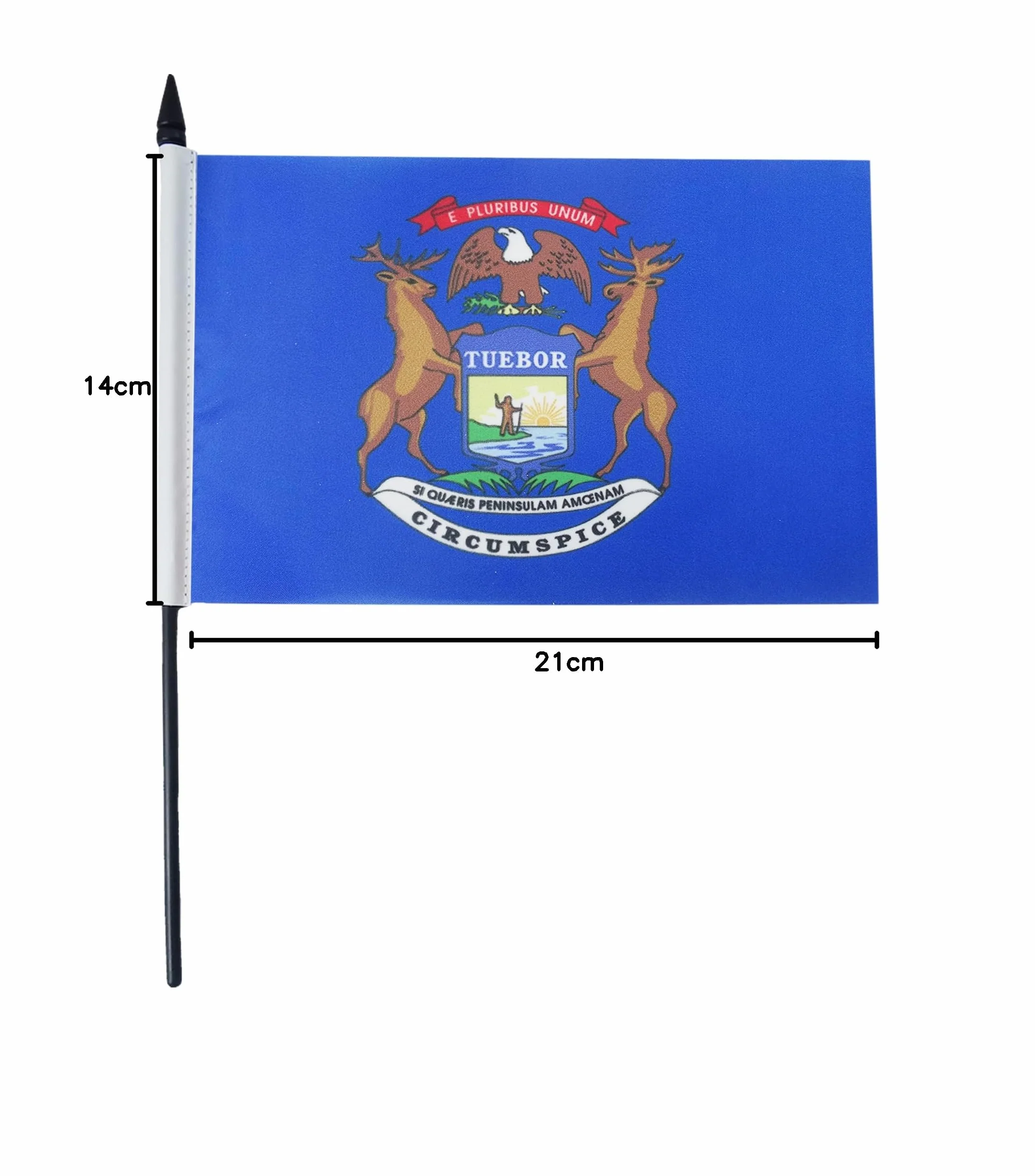 Drapeau de Table Michigan, 21cm x 14cm