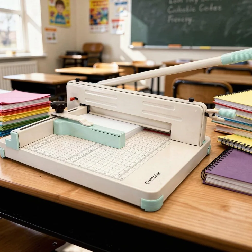 Craftelier Krajalnica do papieru A4 (30 cm), precyzyjne cięcie do 400 arkuszy, przemysłowa profesjonalna gilotyna z podwójnym systemem bezpieczeństwa i ramą ze stali wzmocnionej do dużych zadań