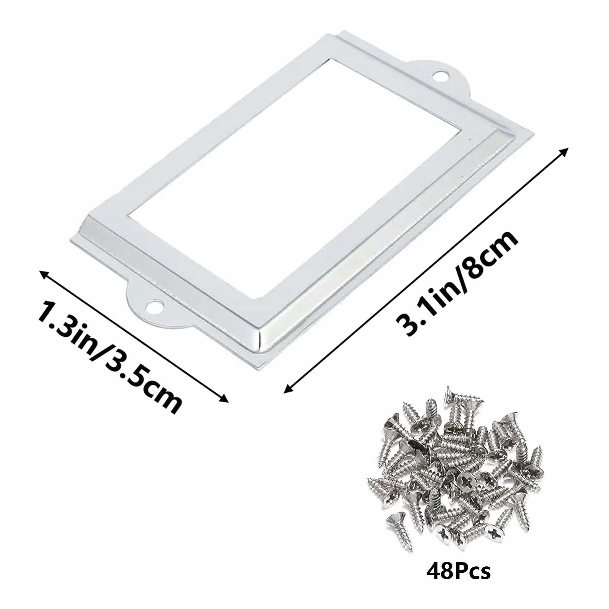 metalowe uchwyty na etykiety 80 x 35 mm do szafki na akta