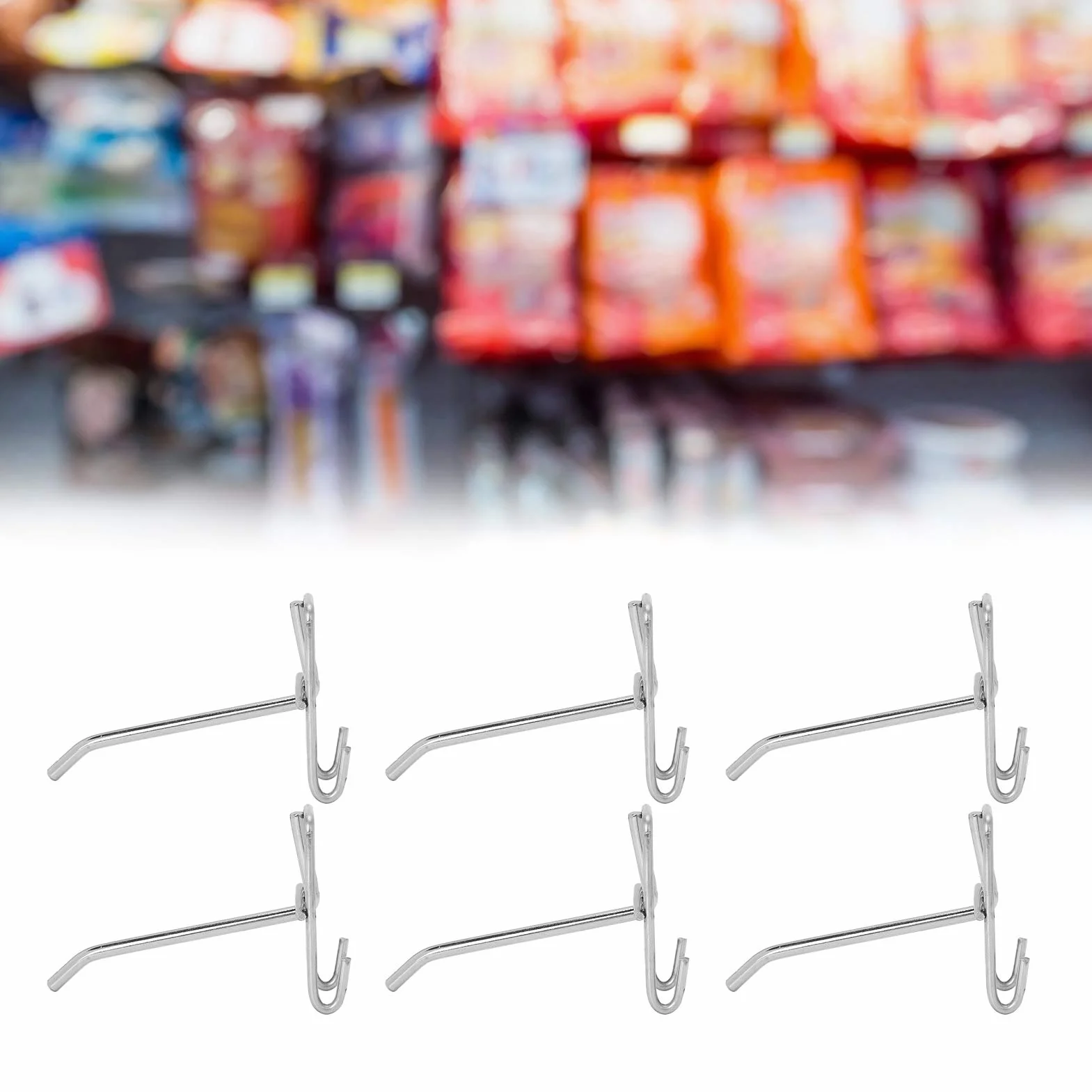30 sztuk haczyków do regału, do dużych obciążeń, do supermarketu, żelaznej siatki, haczyki, ozdoby, haczyki, półki, grubość 3,5 mm (długość 10 cm)