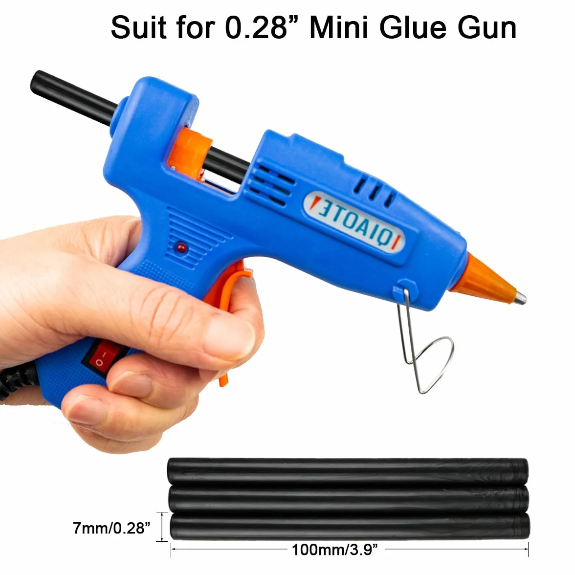 Mini pistolet do klejenia, patyczki woskowe, 7 mm, odpowiednie do pieczęci woskowych, kartek z życzeniami, listów, butelek wina i rękodzieła, 36 sztuk (czarne)