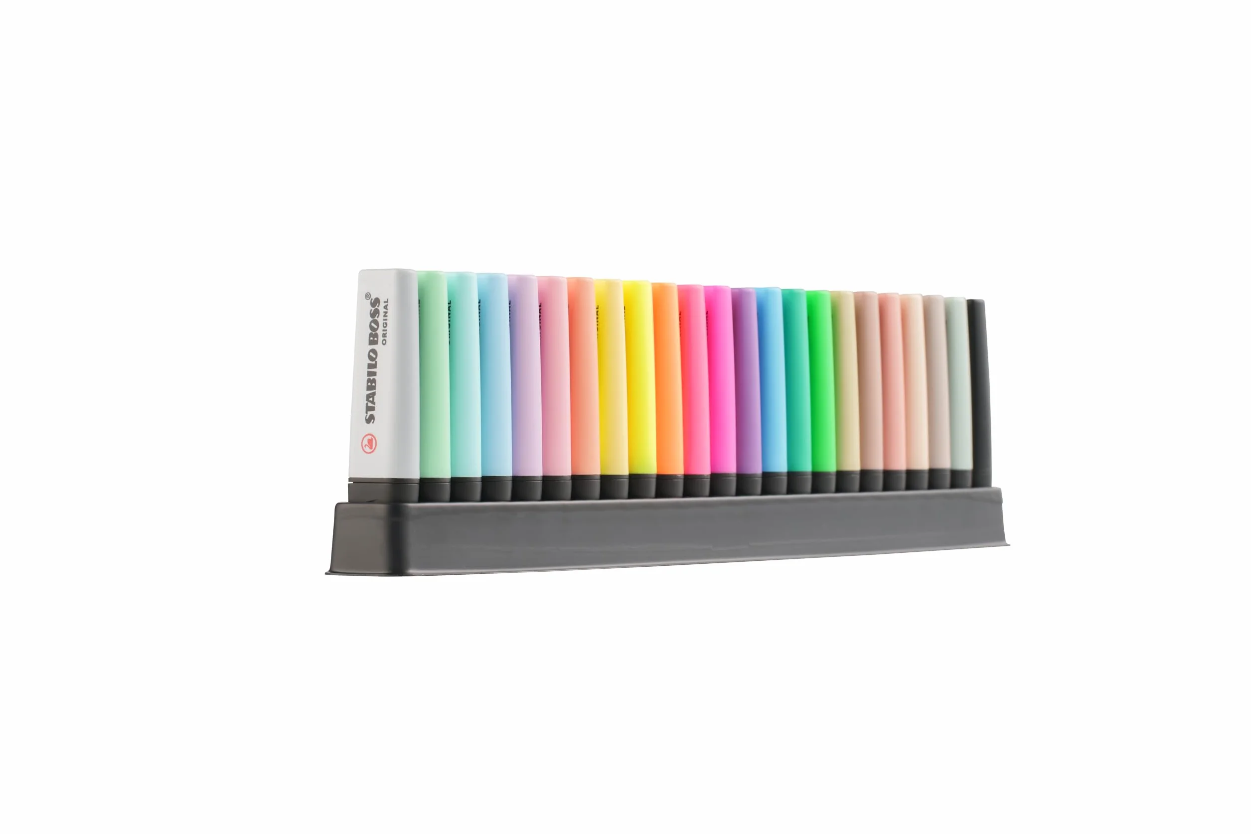 STABILO BOSS ORIGINAL Zakreślacz Zestaw biurkowy 23 flamastry neon pastele naturalne czarny marker