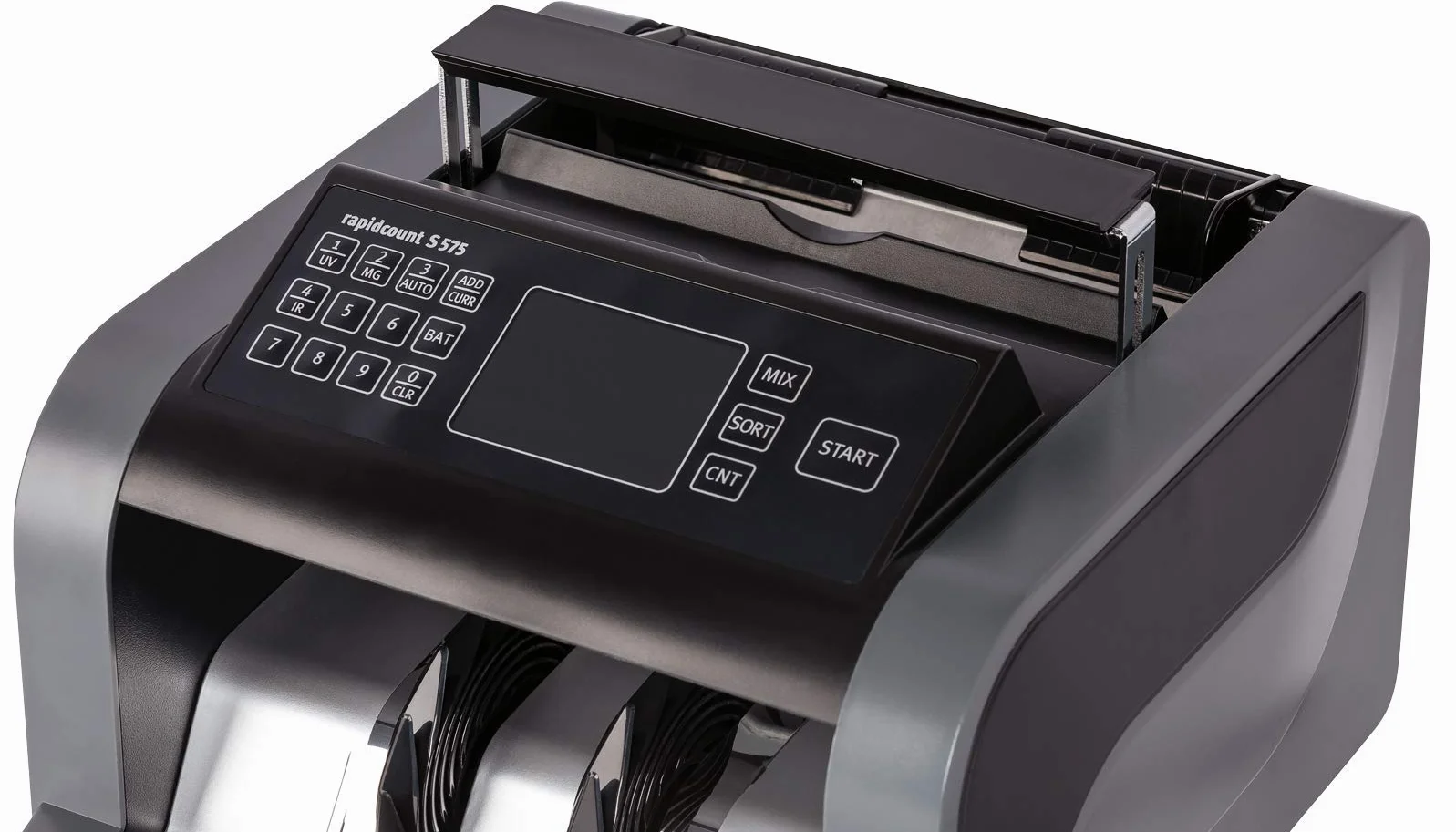 ratiotec Rapidcount S 575 maszyna do liczenia banknotów mieszanych z wyceną w kolorze czarnym