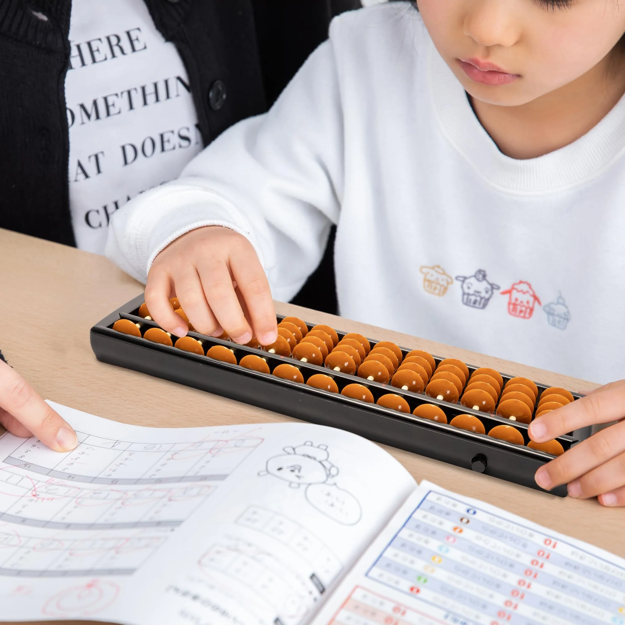 Yellow Mountain Imports Soroban Abacus - 13 kolumn, 24,5 cm profesjonalny japoński kalkulator do matematyki psychicznej i nauki Montessori