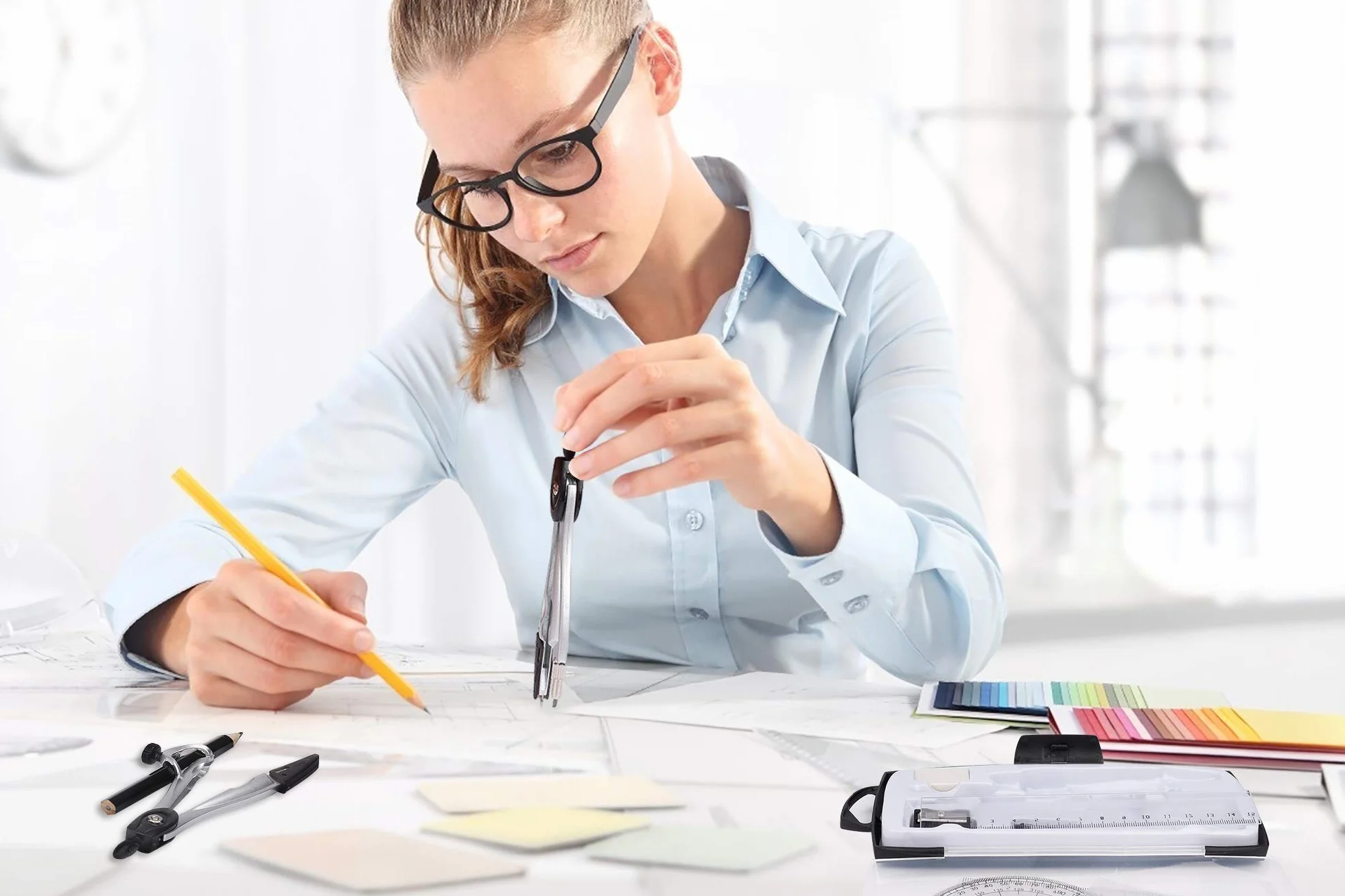 Zestaw matematyczny, zestaw kompasu geometrycznego, szkolny, matematyka, kątomierz, linijki dla uczniów, matematyki i szkoły w domu, rysowanie w walizce, 10 sztuk