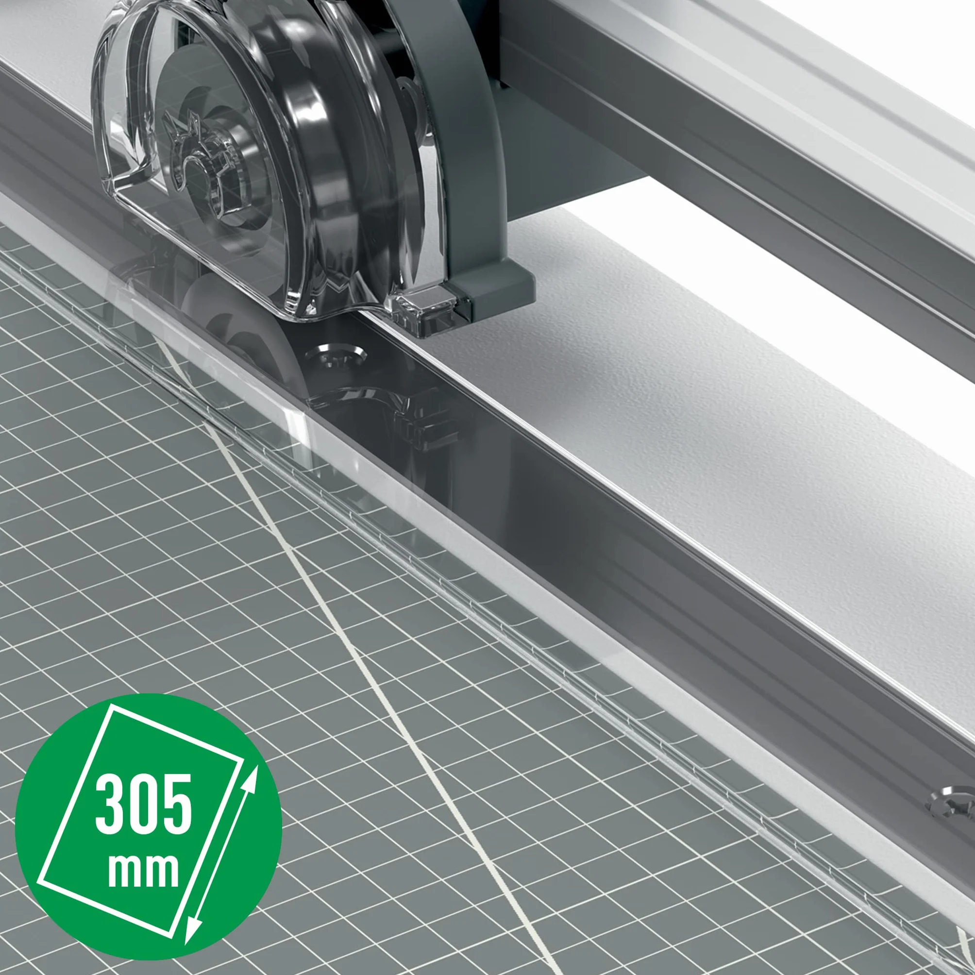 Leitz, Trymer do Papieru Leitz Precision Home Office A4 z Prowadnicą Wyrównującą, Tnie do 10 Kartek, Długość Cięcia 305 mm, Trwałe Ostrze do Cięcia Prostego (90260000)