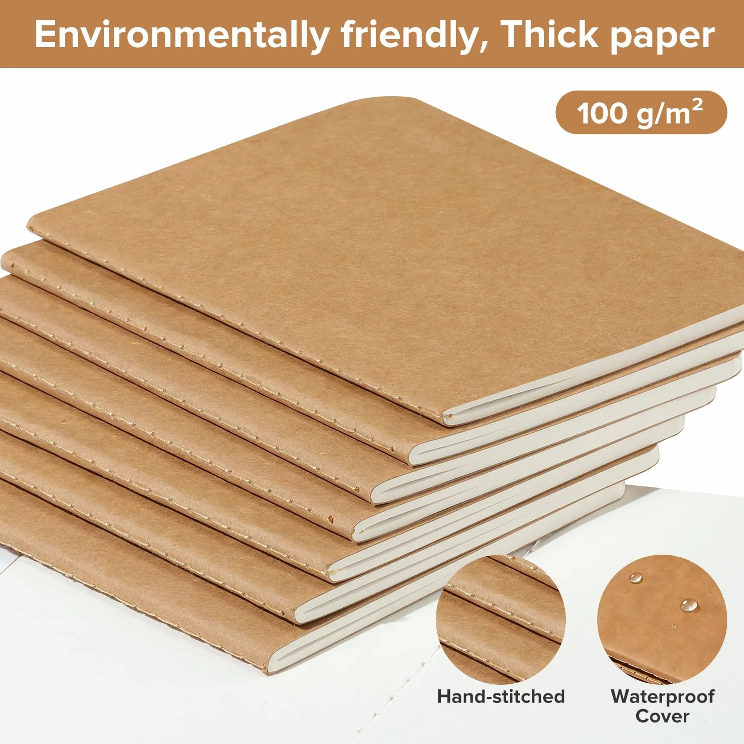 HOMEMARS Notatniki, zeszyt kieszonkowy, mały notatnik, notatnik A6, 16 mały zeszyt punktowy, 100 g/m², gruby papier, 10 x 14 cm, 60 stron, kartonowa okładka