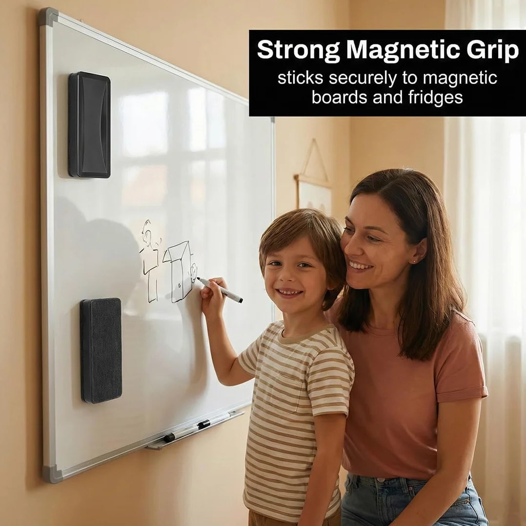 2 sztuki magnetycznej gąbki do tablic suchościeralnych, do białych tablic, tablic magnetycznych, tablic magnetycznych, tablic do planowania i tablic łupkowych, materiały biurowe