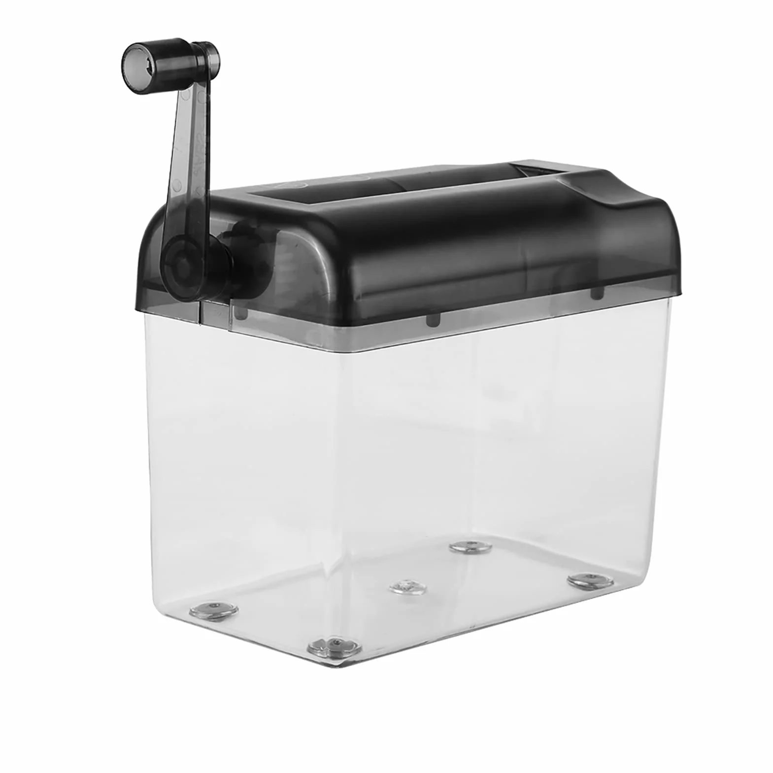 Mini Ręczna Niszczarka do Papieru, Nie Wymaga Prądu, Podkładki Antypoślizgowe, łatwe Przechowywanie, Odpowiednia do Użytku w Małym Biurze (GREY)
