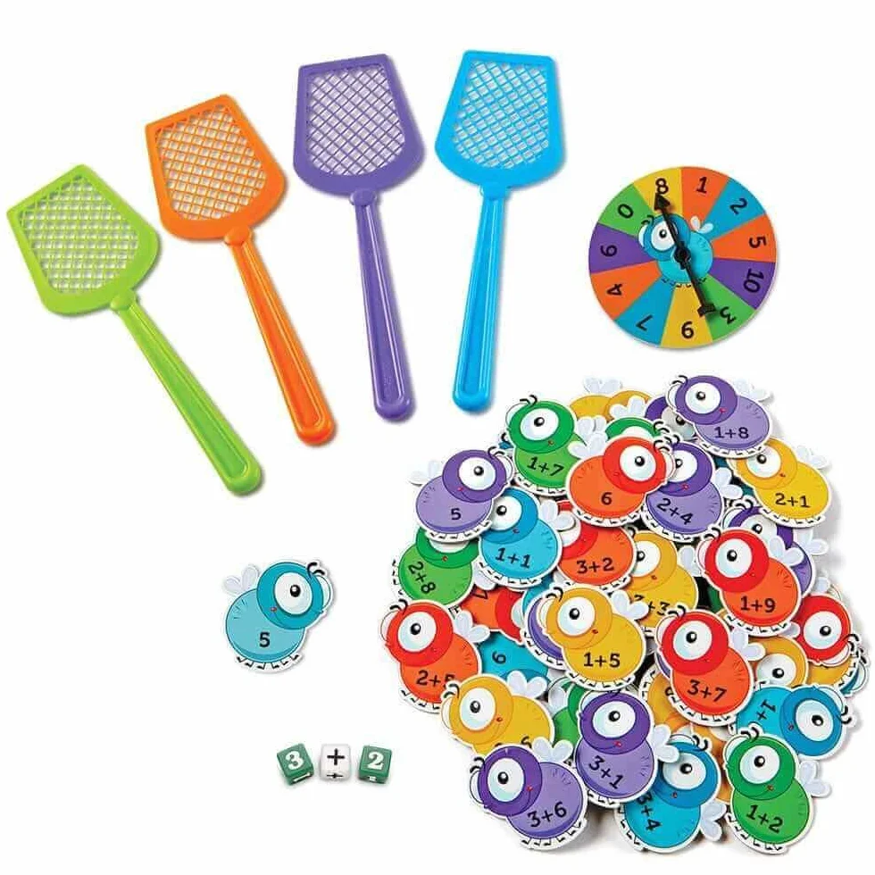 Learning Resources Math Swatters! Dodatek oraz Odejmowanie Gra 99-Kawalki Zestaw, Wielobarwny